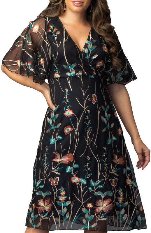 Sonnet Embroidered Cocktail Dress