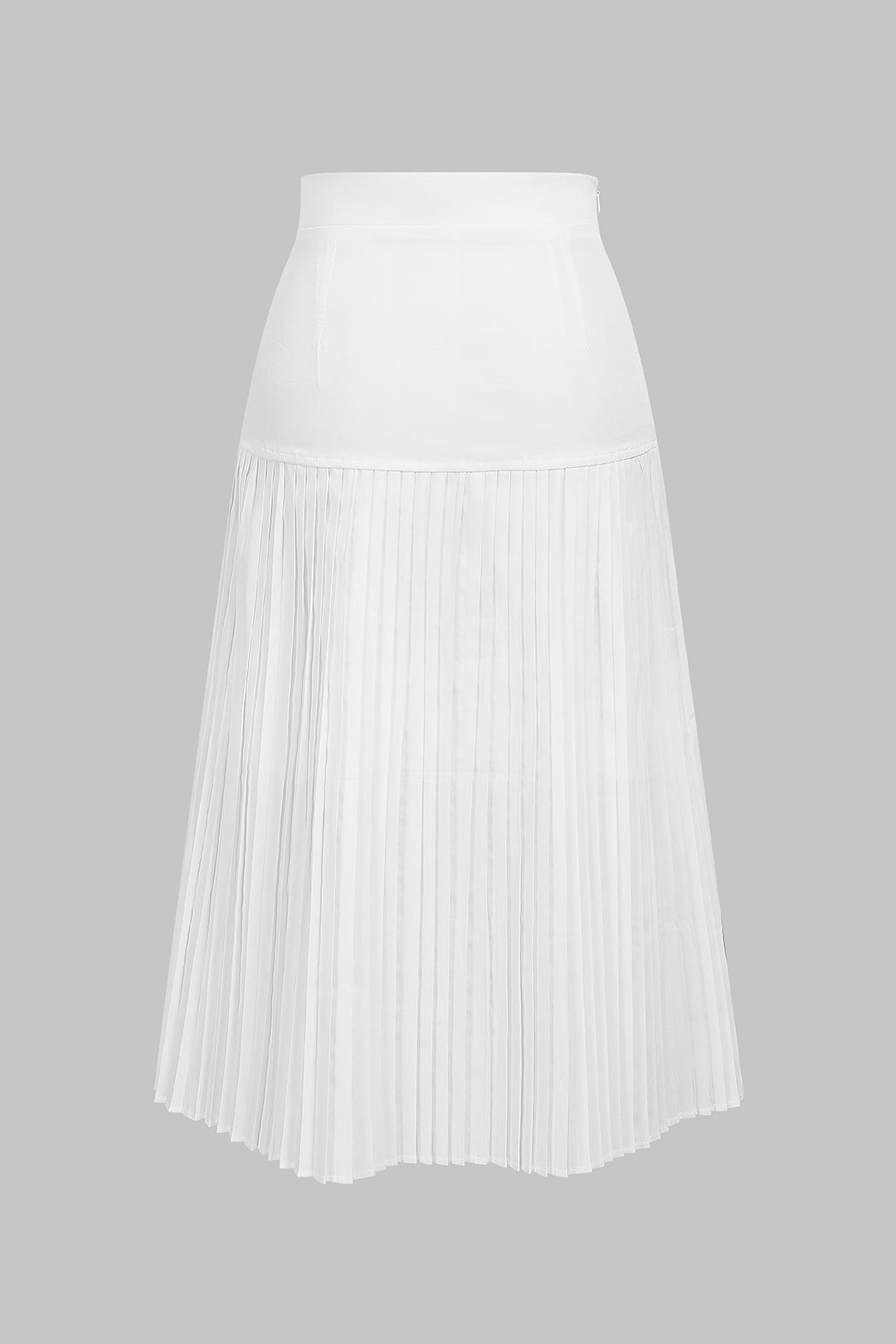 Solid Pleated Skirt