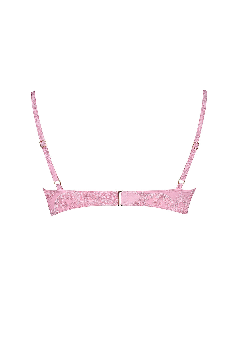 pink paisley underwired bikini top