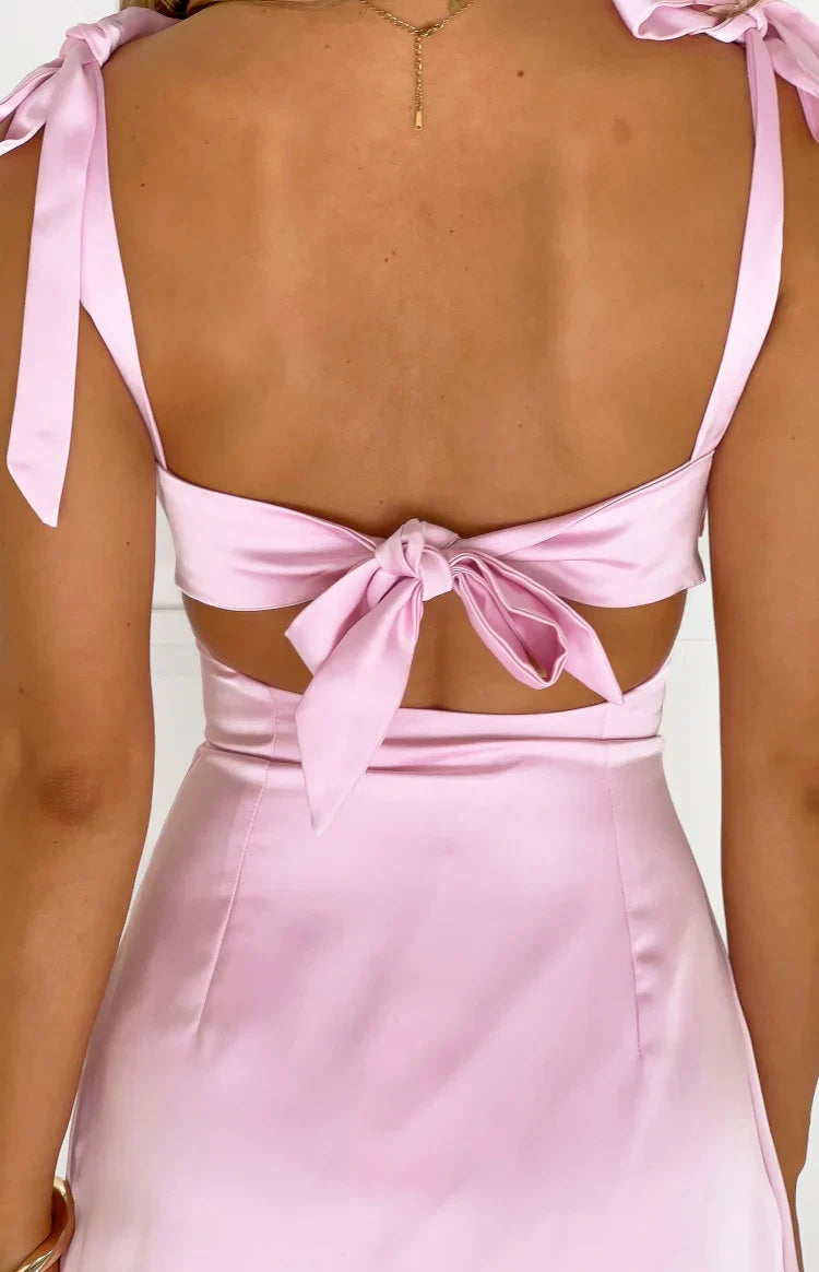 Akira Tall Fit Pink Tie Mini Dress