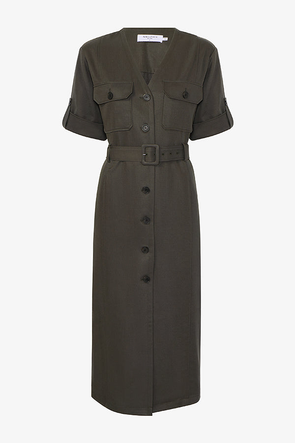 Artemis Safari Dress - Everyday Twill :: Anchor