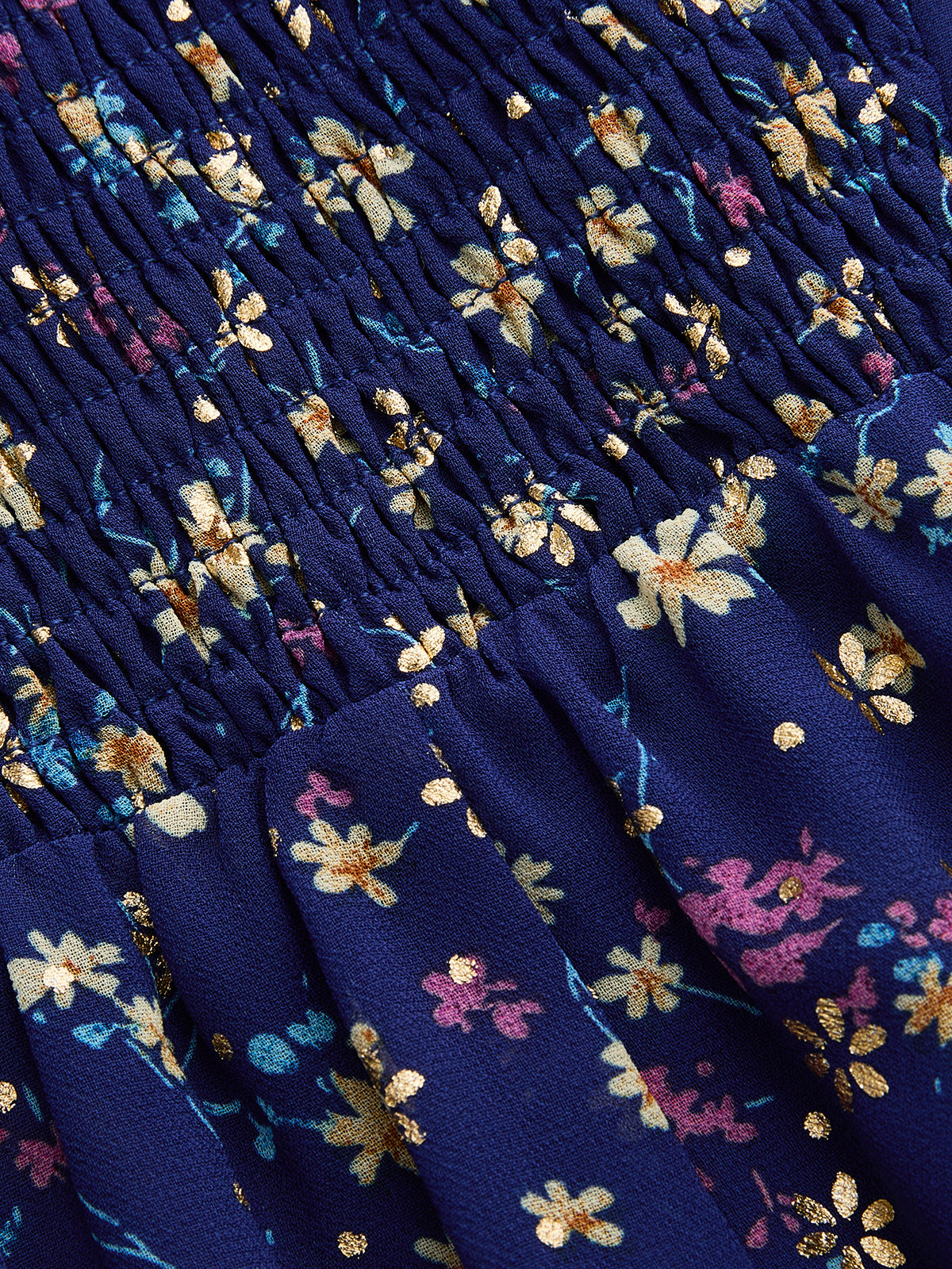 Ditsy Print Chiffon Maxi Dress