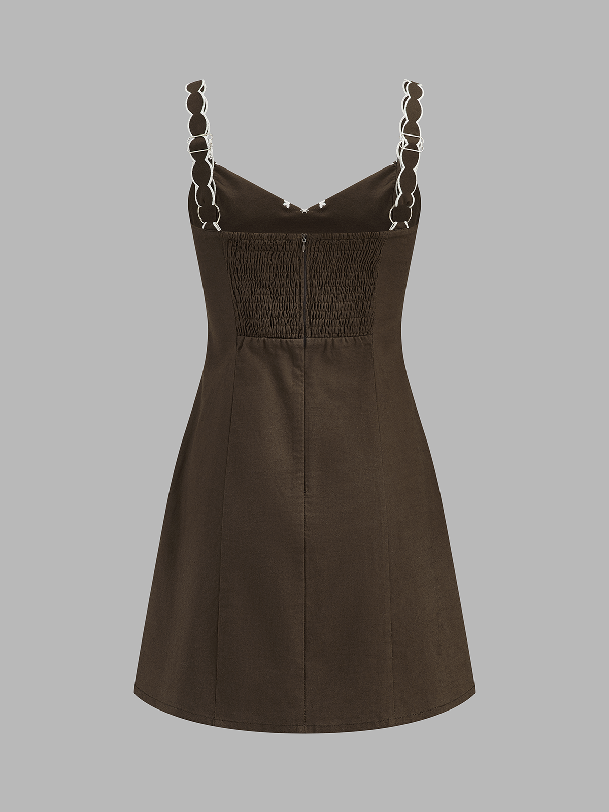 Embroidered Cotton Linen Cami Mini Dress