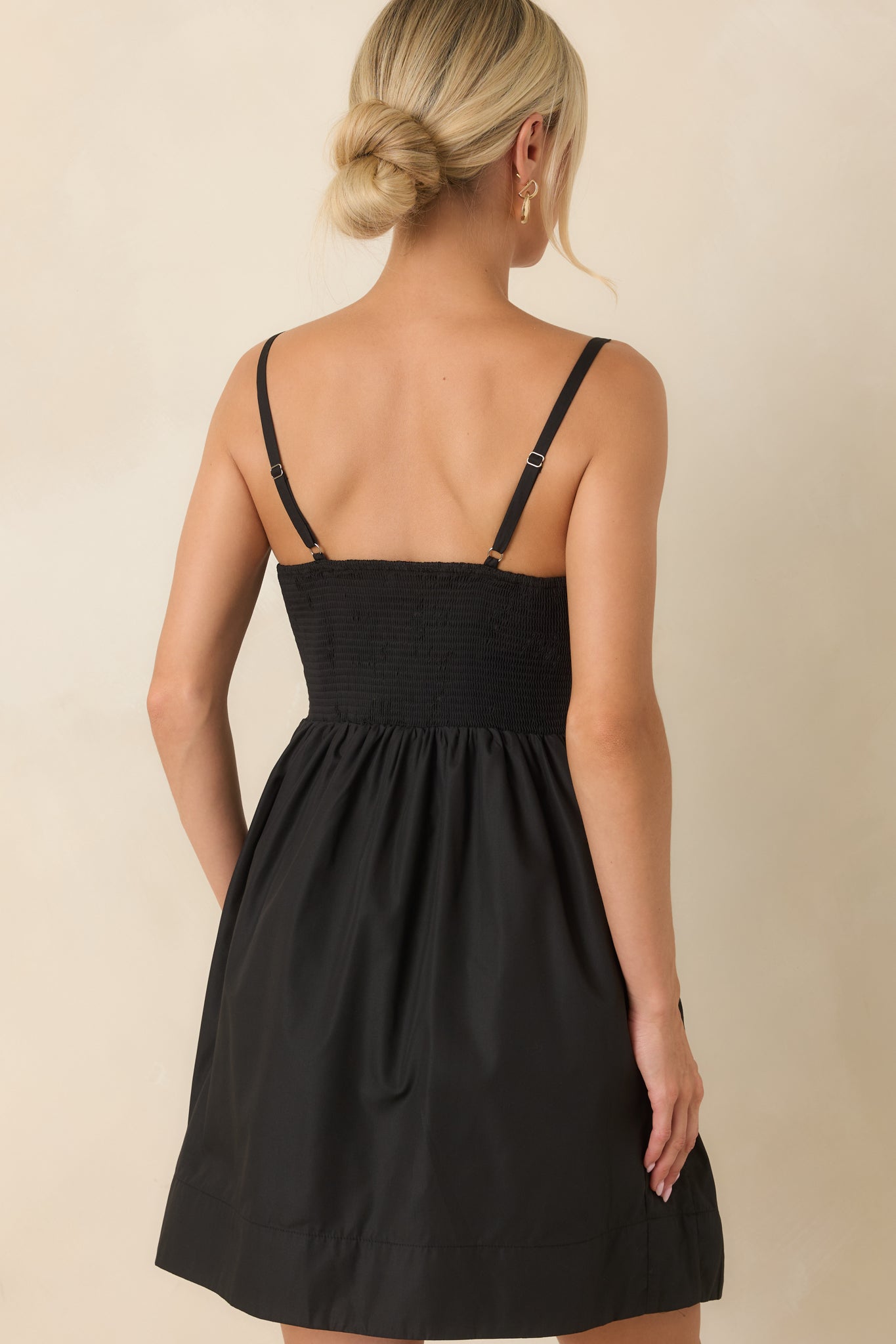 Pressed to Impress Black Pleated Mini Dress