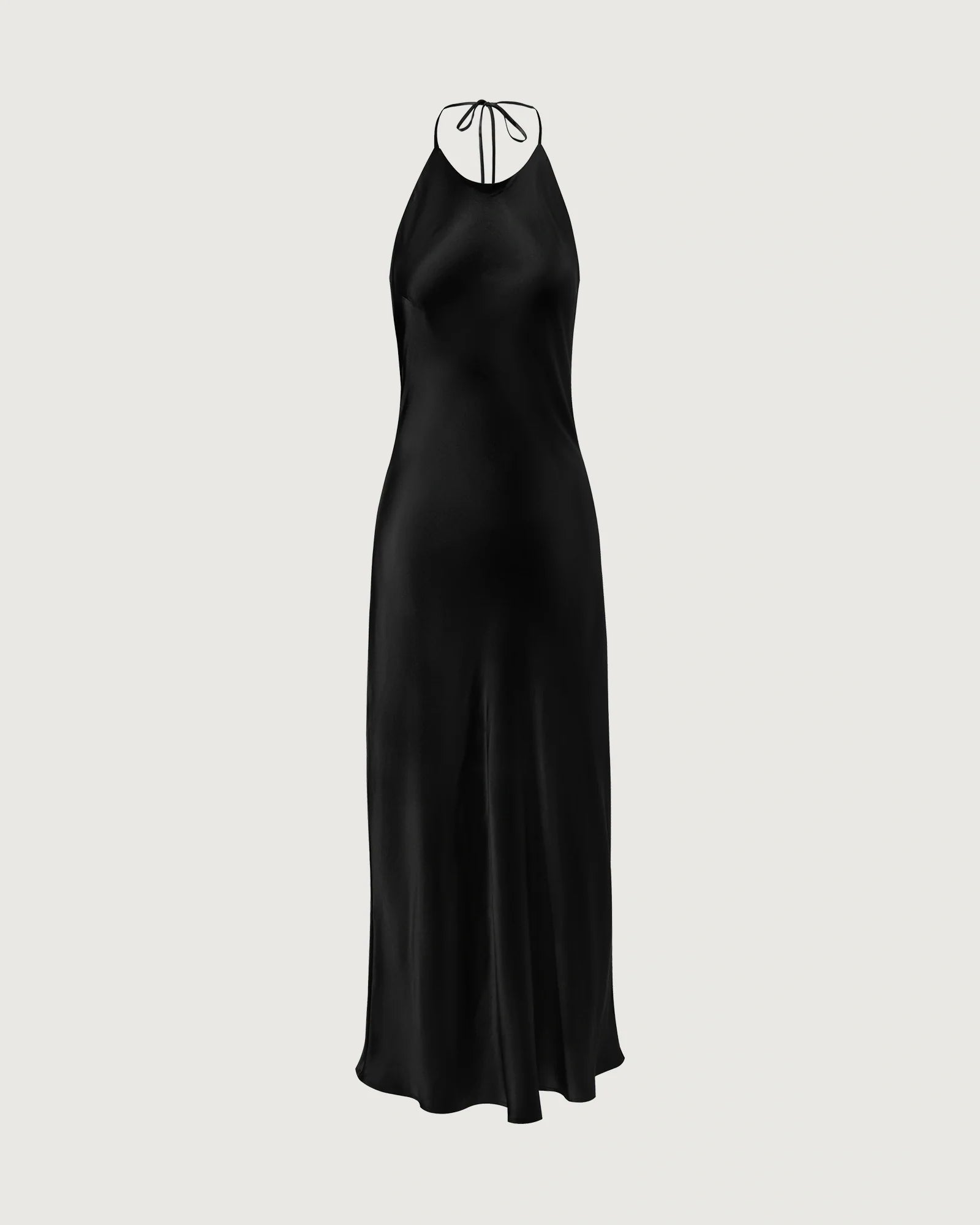 22 Momme Open Back Silk Halter Dress