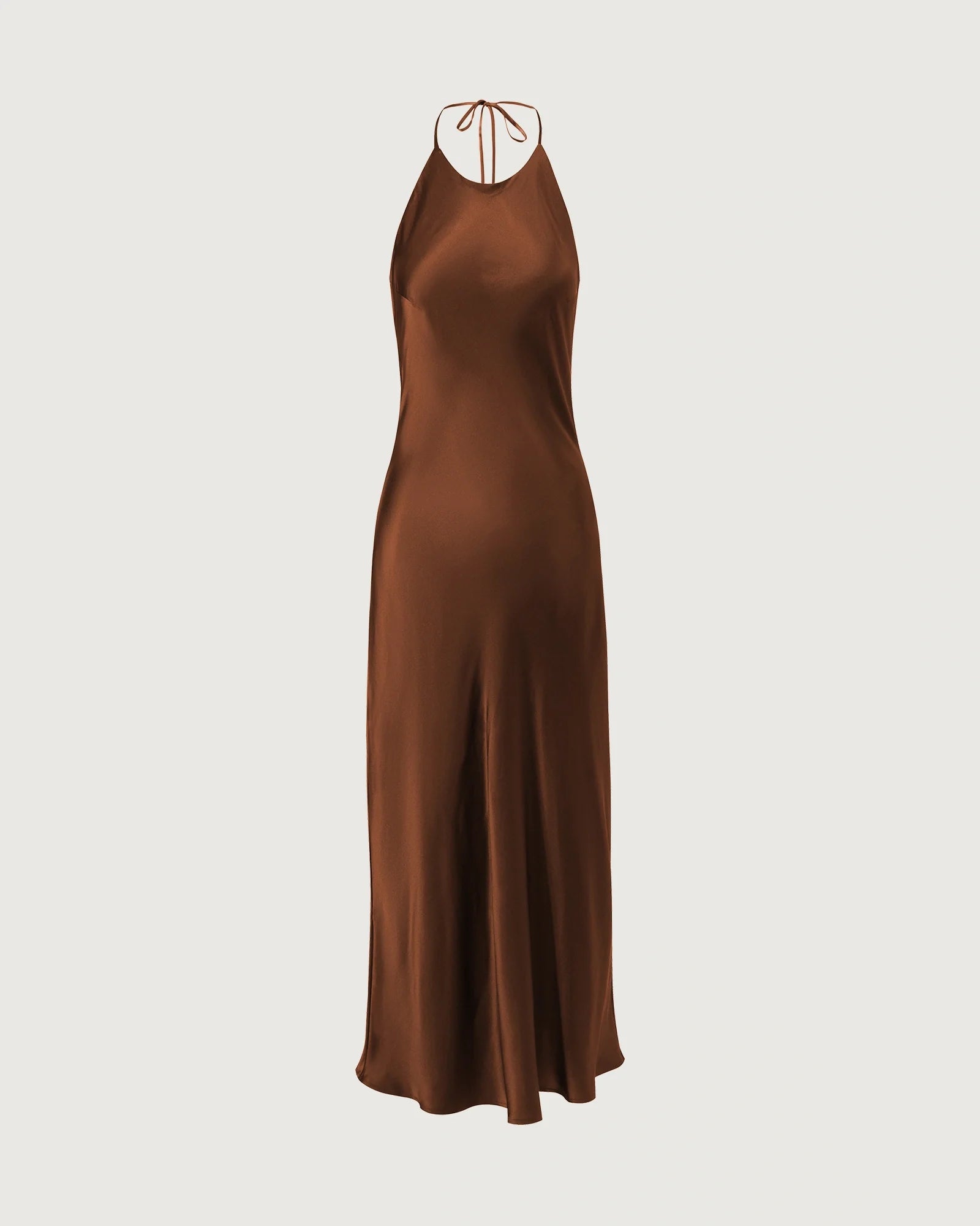 22 Momme Open Back Silk Halter Dress