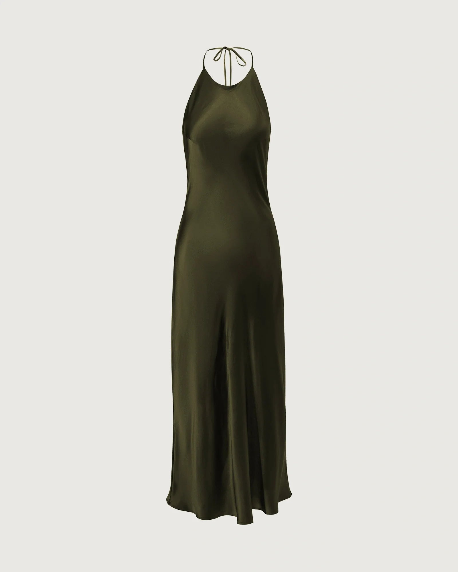 22 Momme Open Back Silk Halter Dress