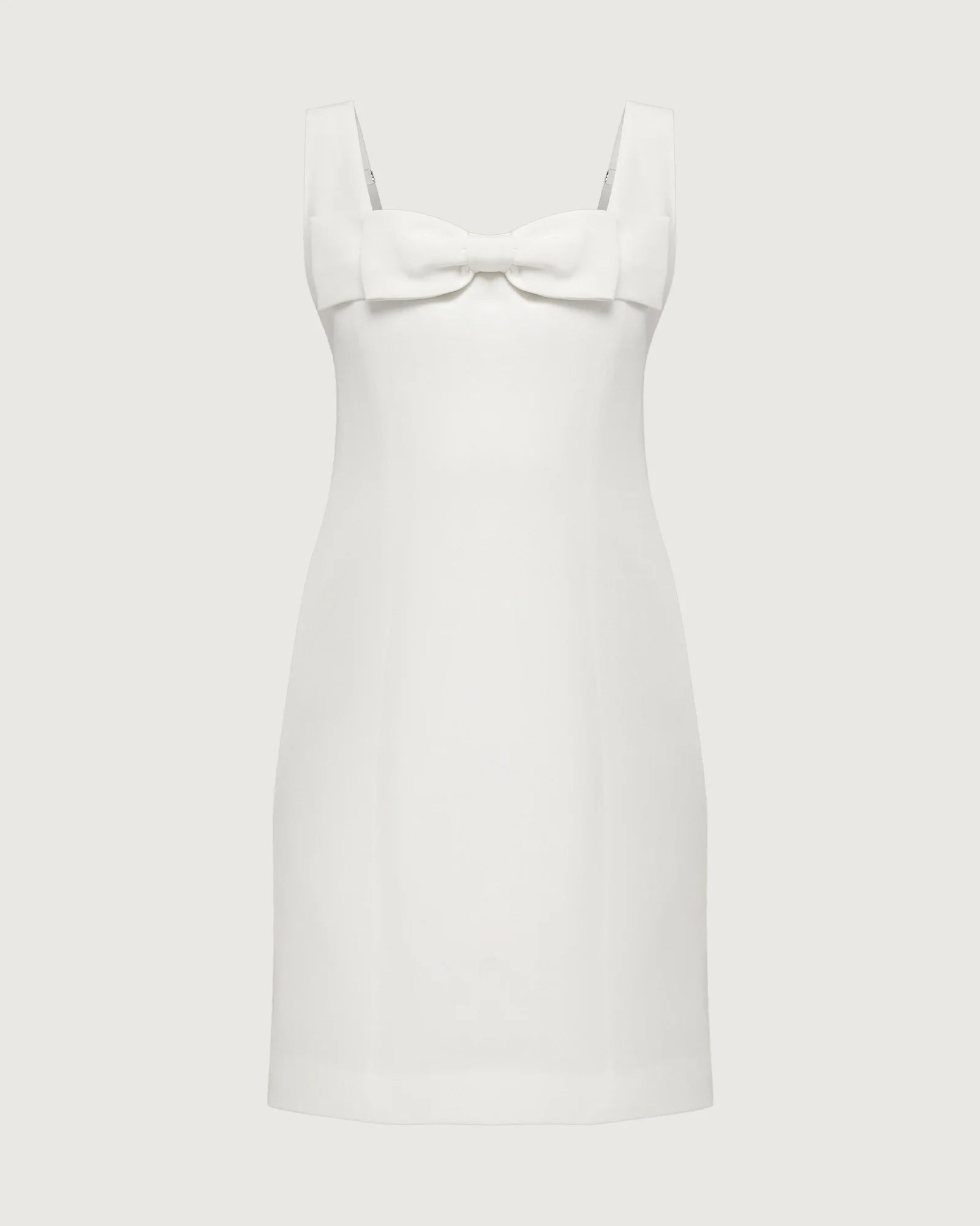 40 Momme Silk Bow Neck Mini Dress