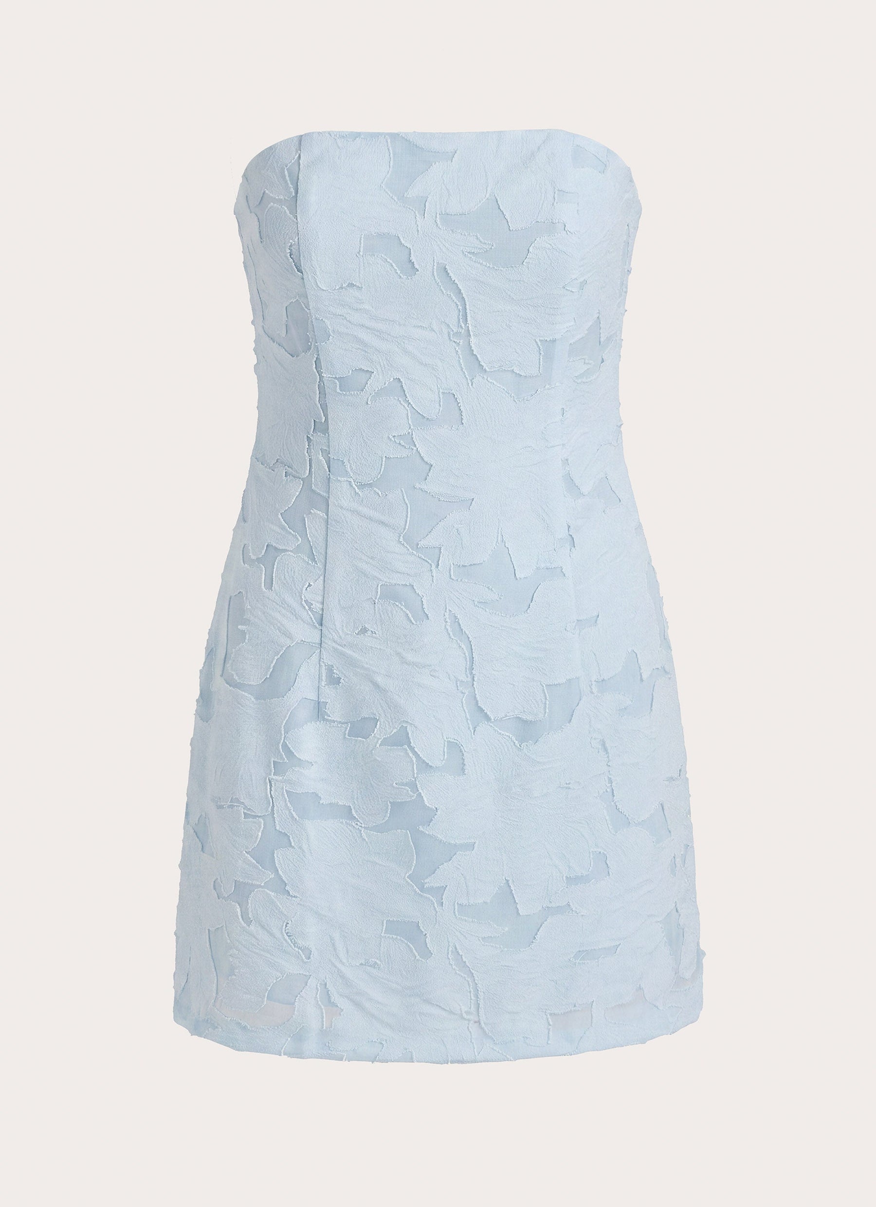 Della Lace Strapless Mini Dress - Blue