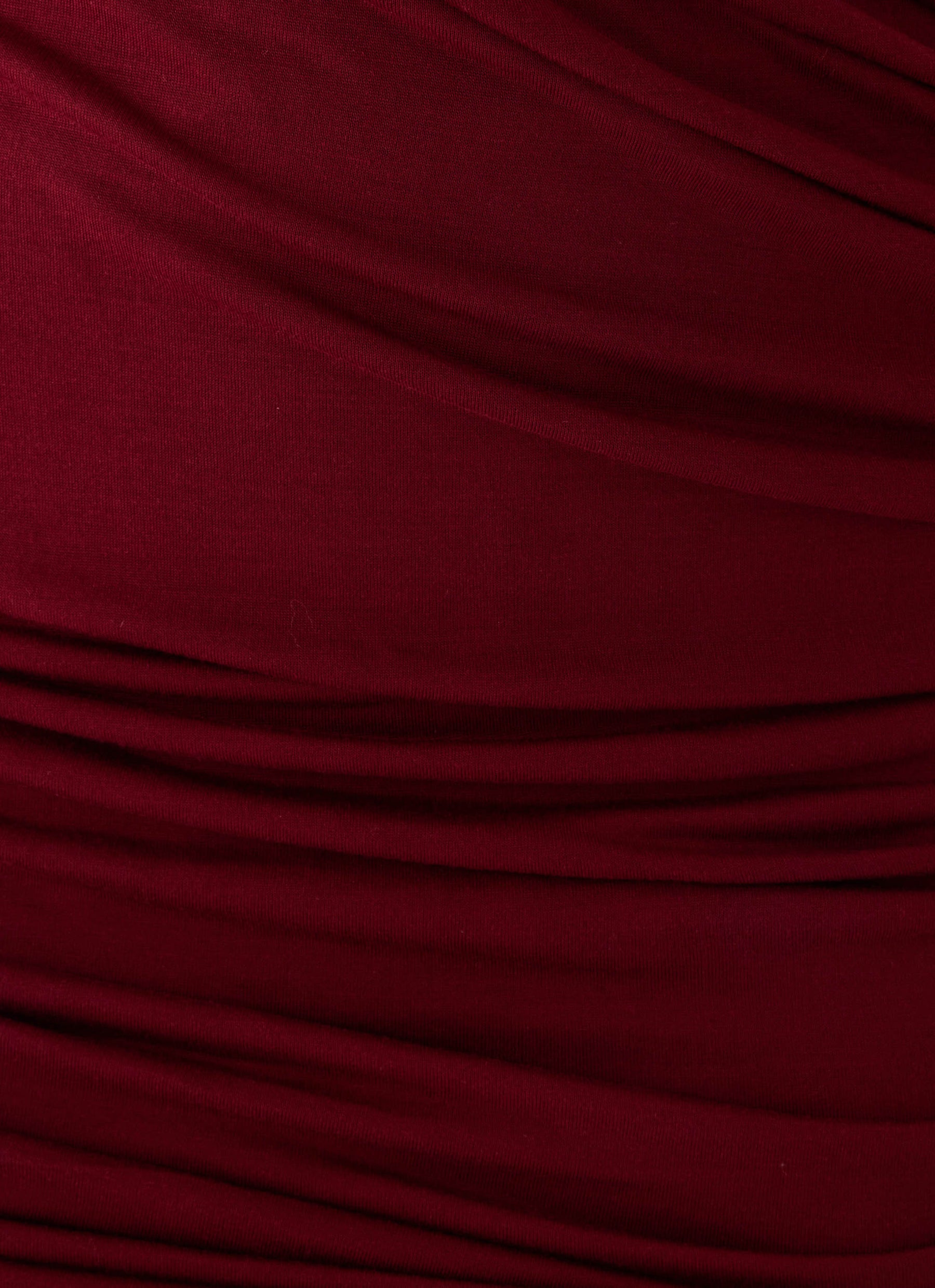 Devlon Long Sleeve Mini Dress - Maroon