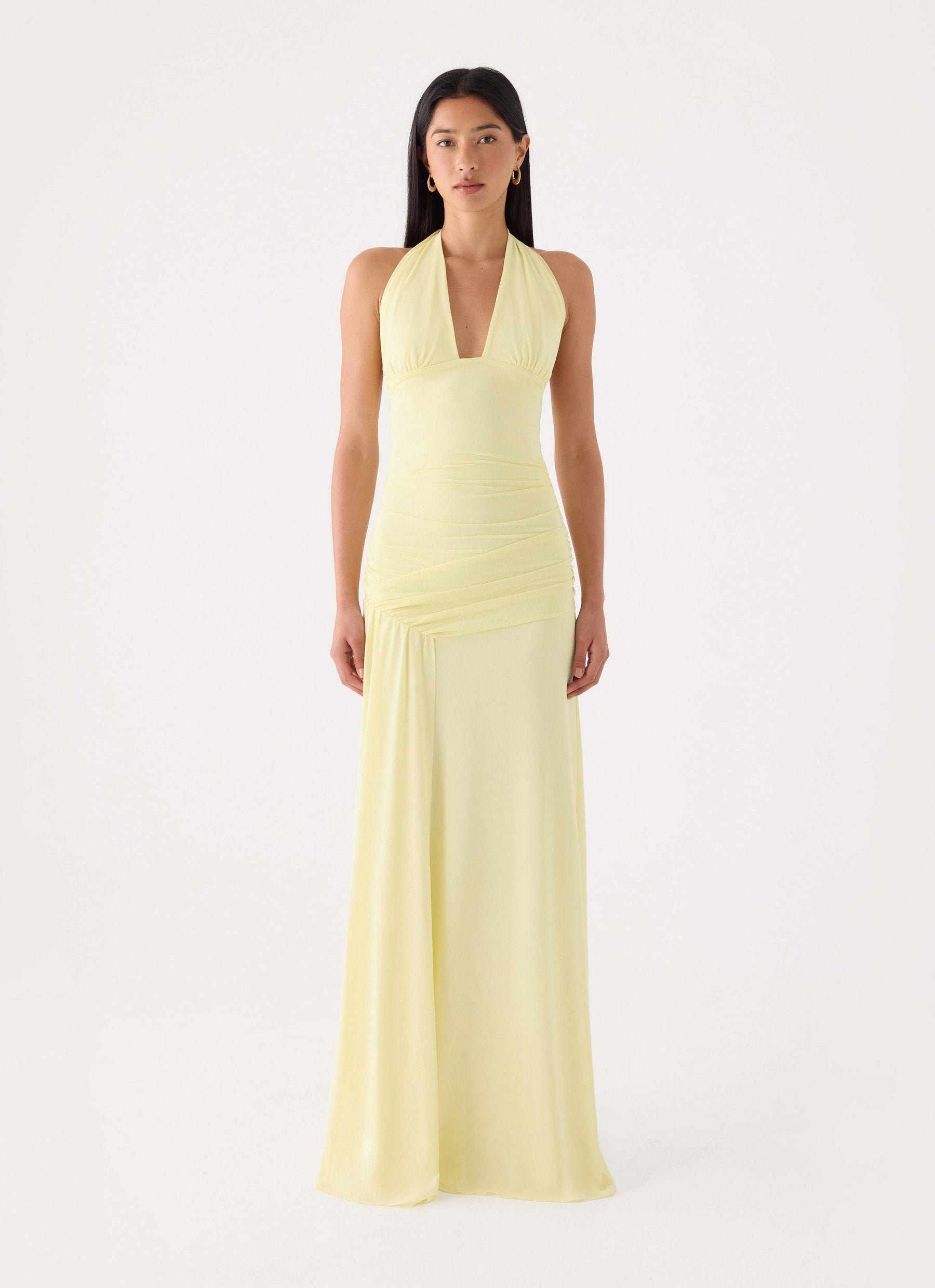 Dinah Halter Maxi Dress - Yellow