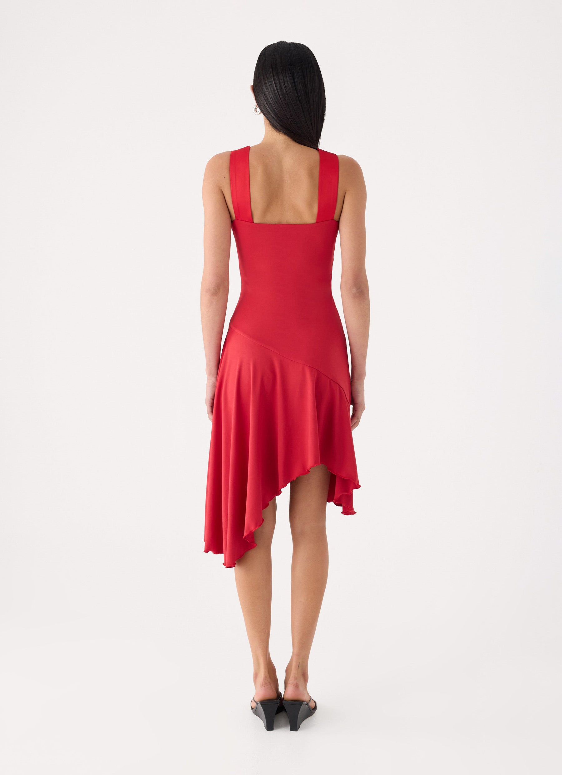 Eluna Midi Dress - Chilli Red