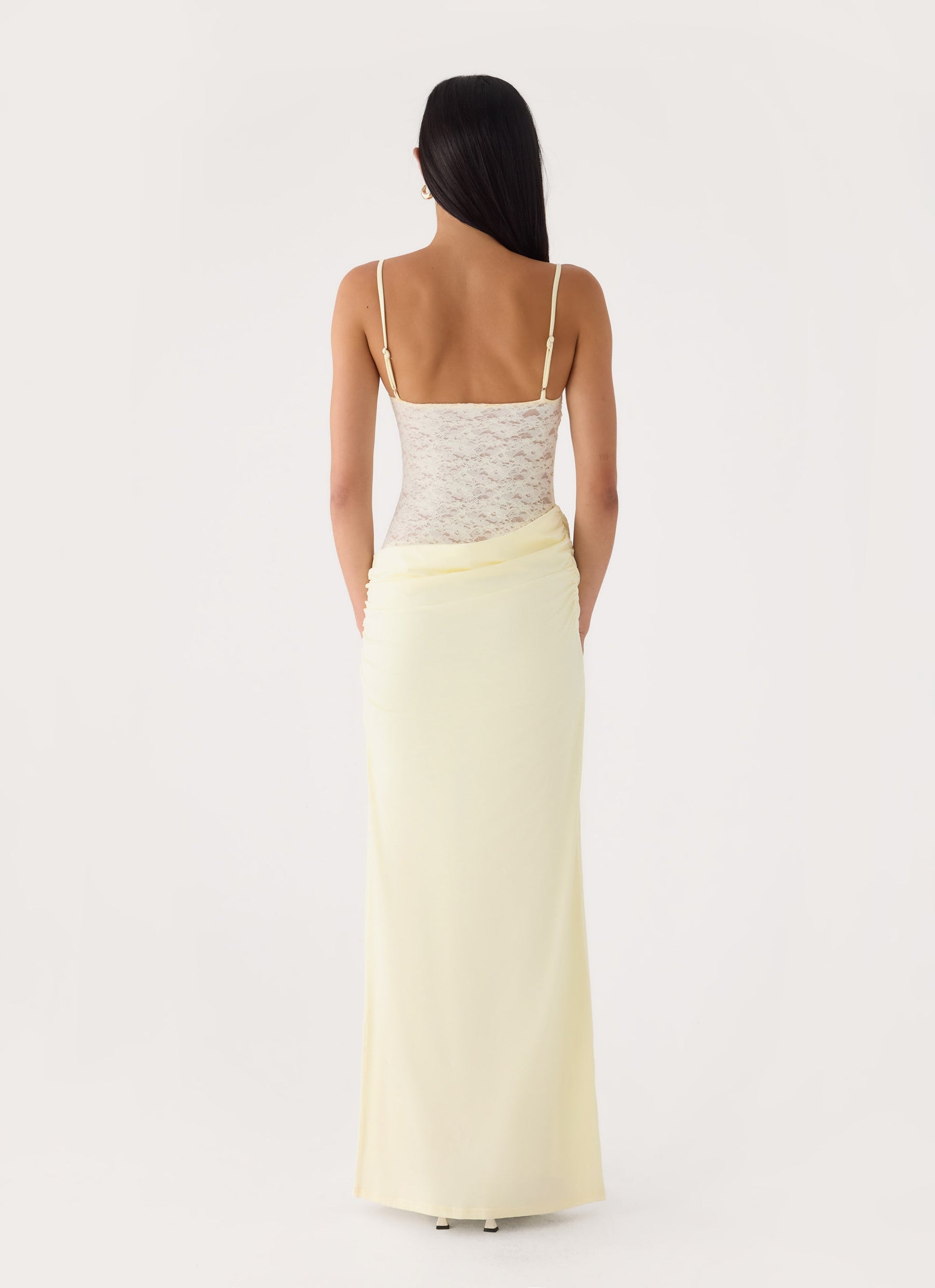 Emesy Lace Maxi Dress - Yellow