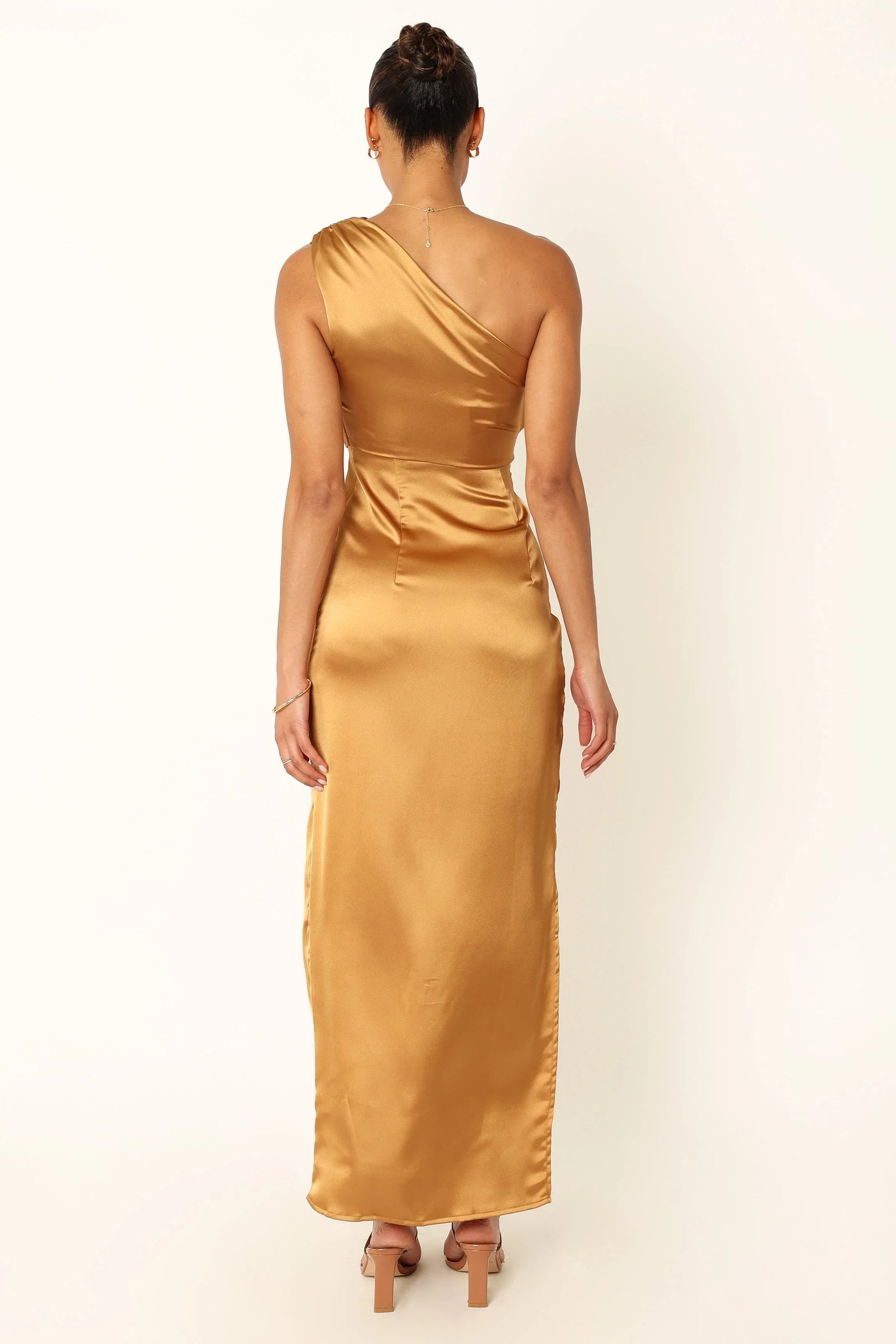 Nadia One Shoulder Maxi Dress - Bronze
