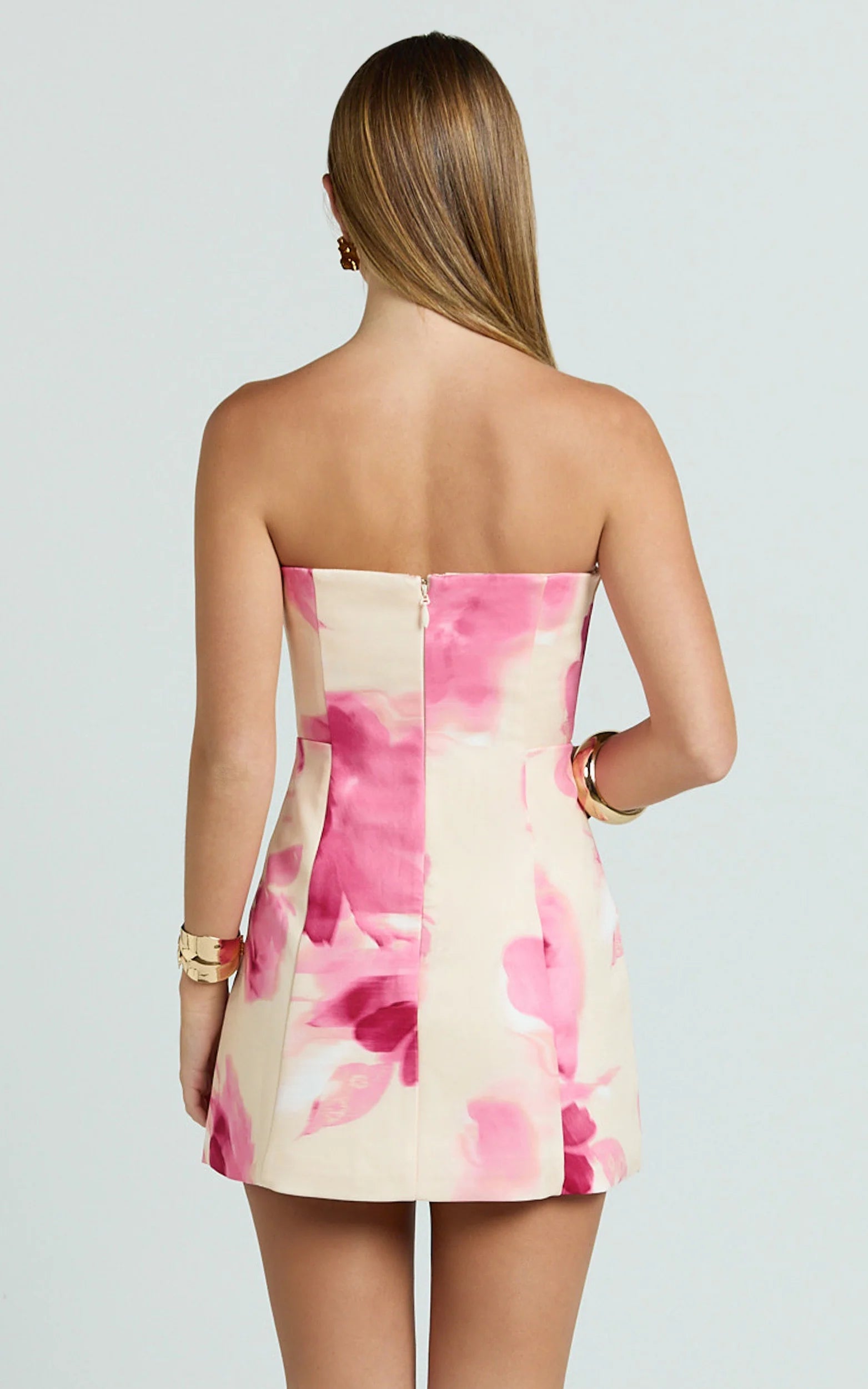 Catharine Mini Dress - Peach