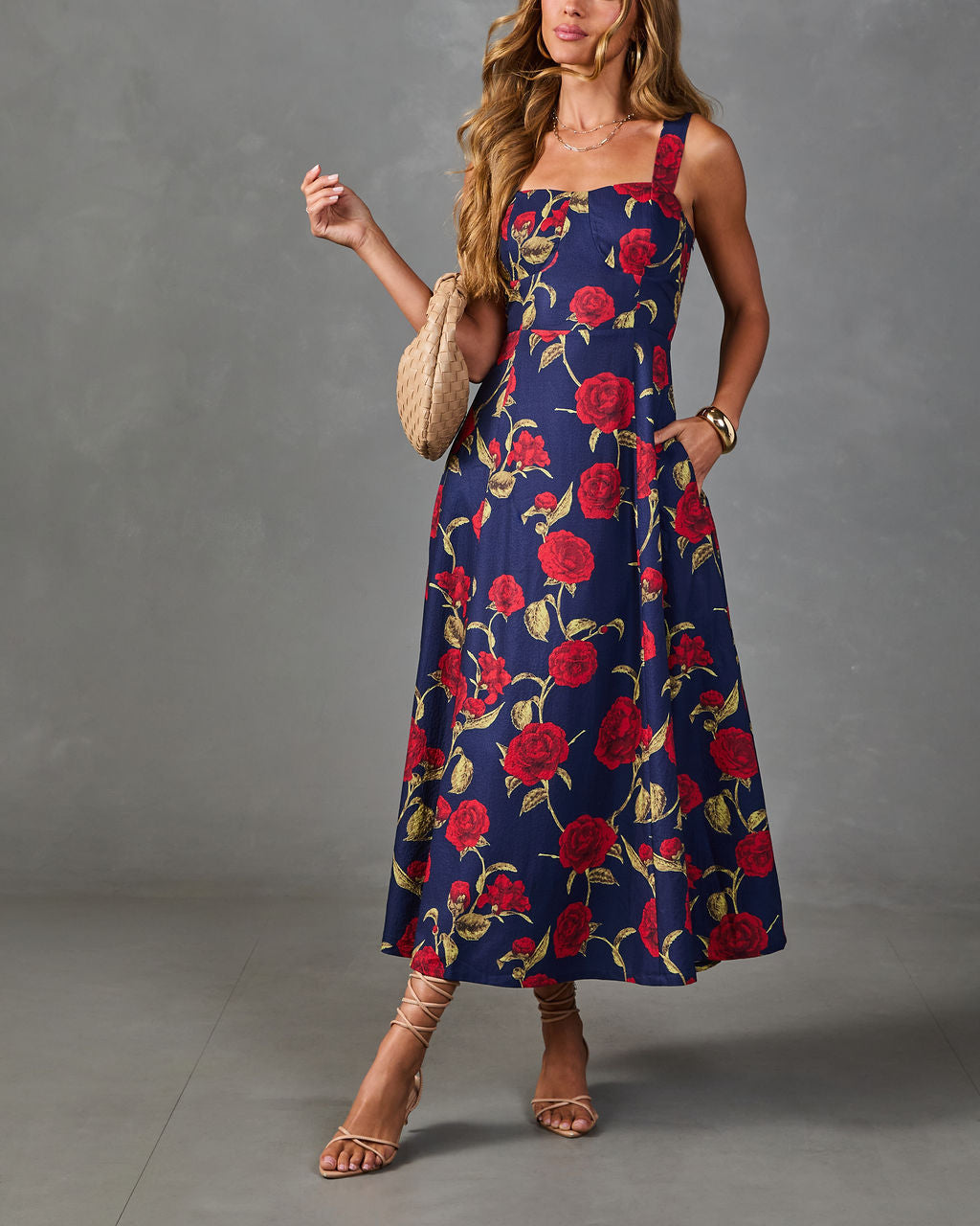 Ivy Garden Floral Midi Dress