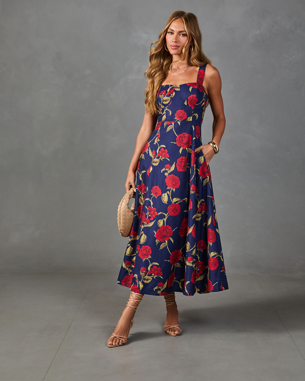 Ivy Garden Floral Midi Dress