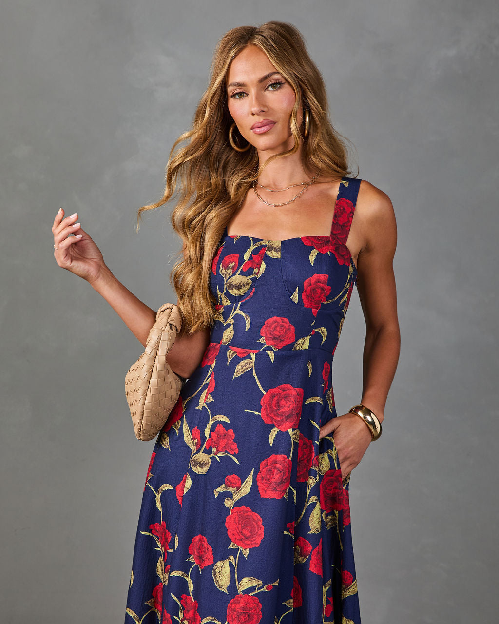 Ivy Garden Floral Midi Dress
