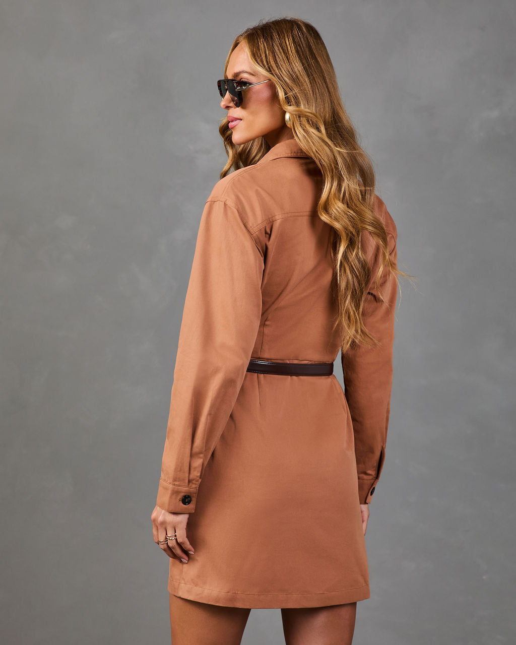 Noella Cotton Belted Mini Dress