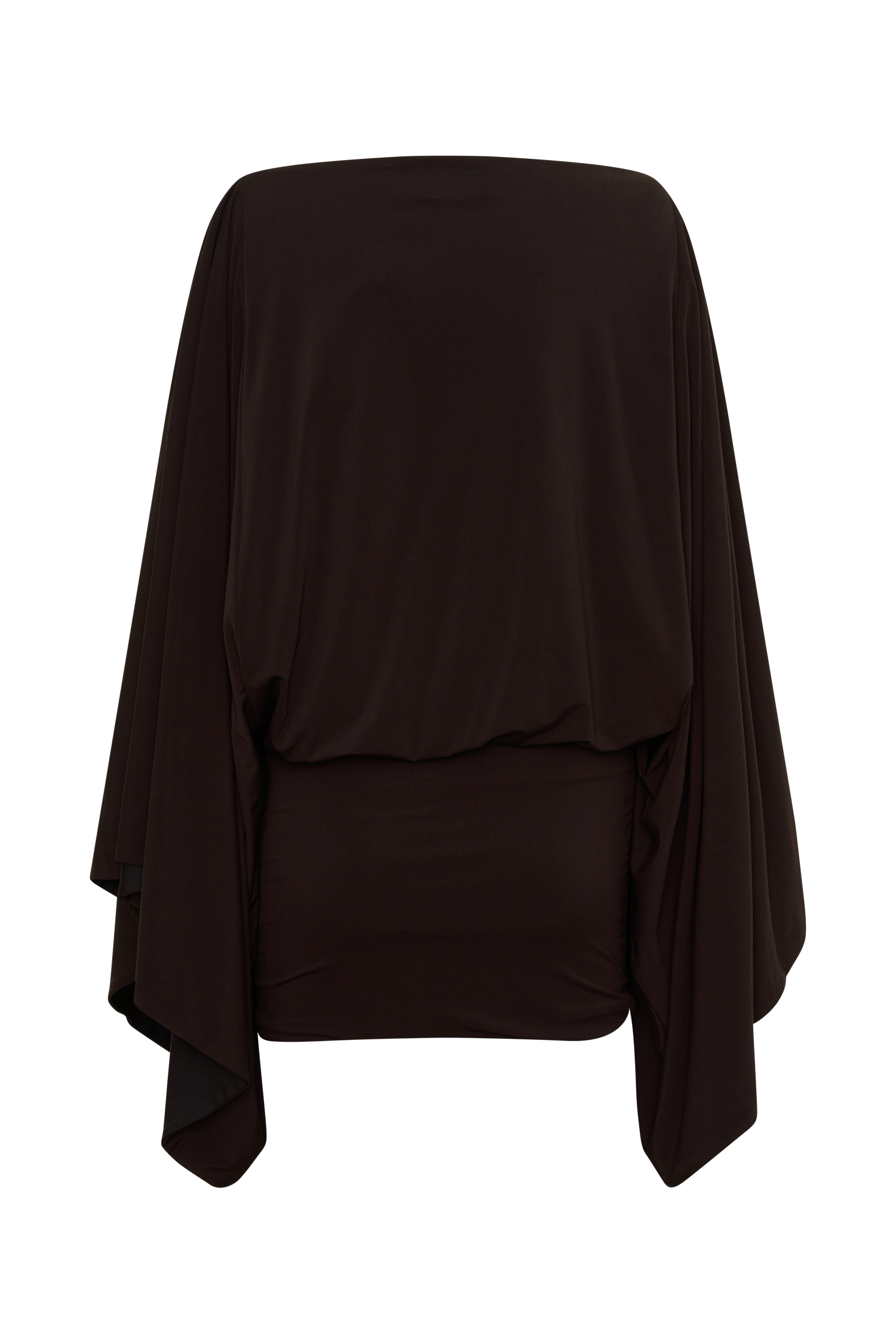 Jessy Draped Mini Dress - Dark Chocolate