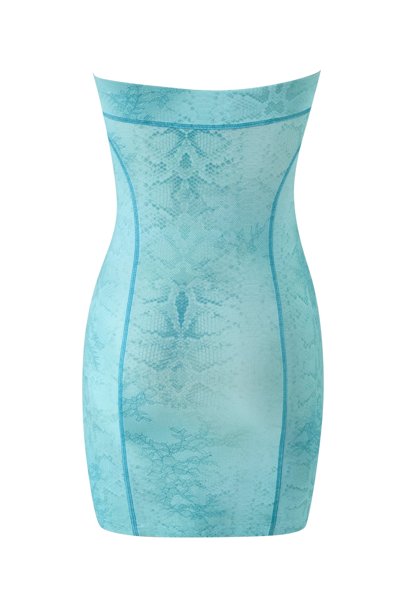 BLARE TUBE MINI DRESS - TEAL SERPENTINE