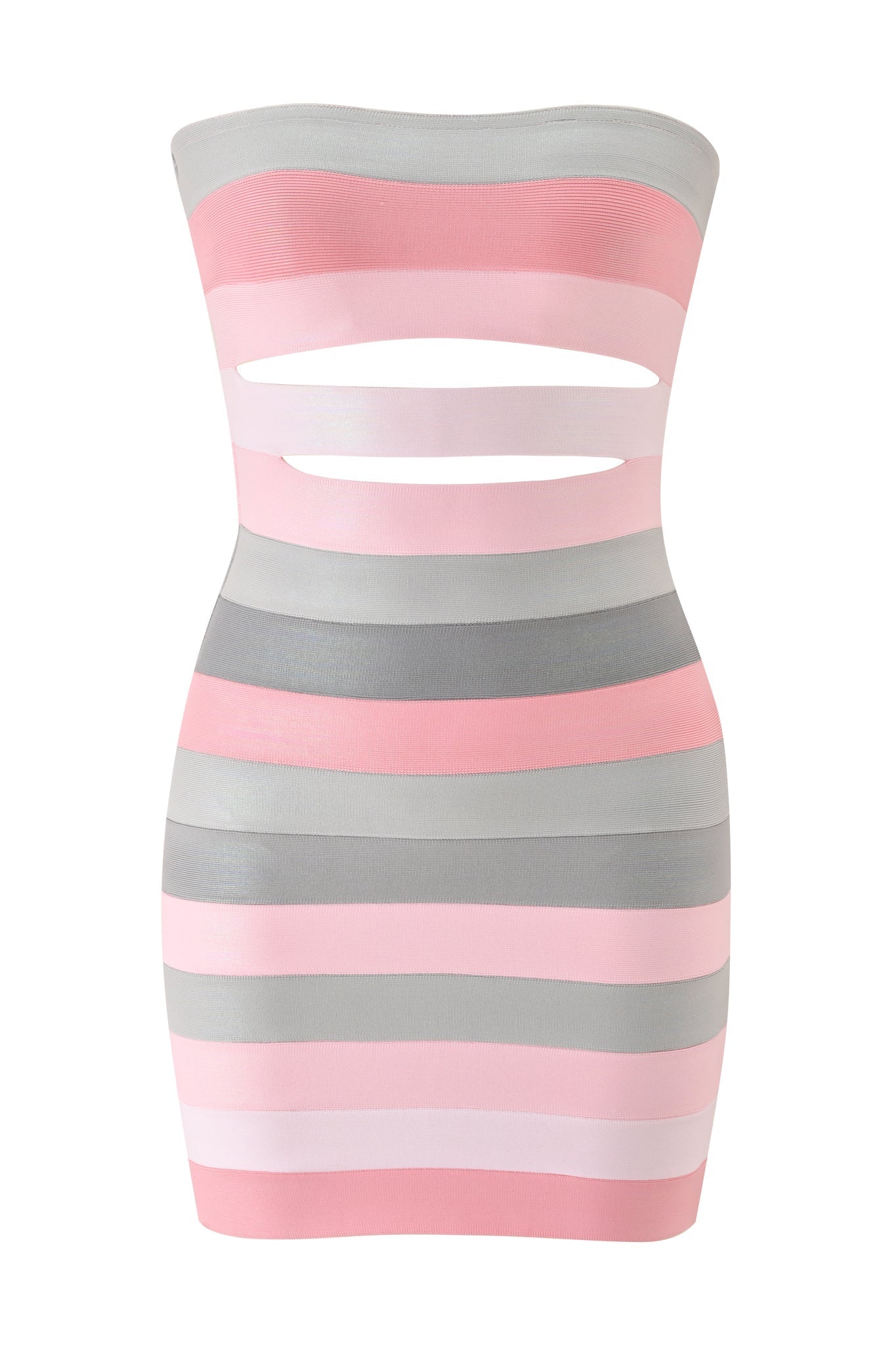 ZUNA PLATINUM BANDAGE MINI DRESS - PINK