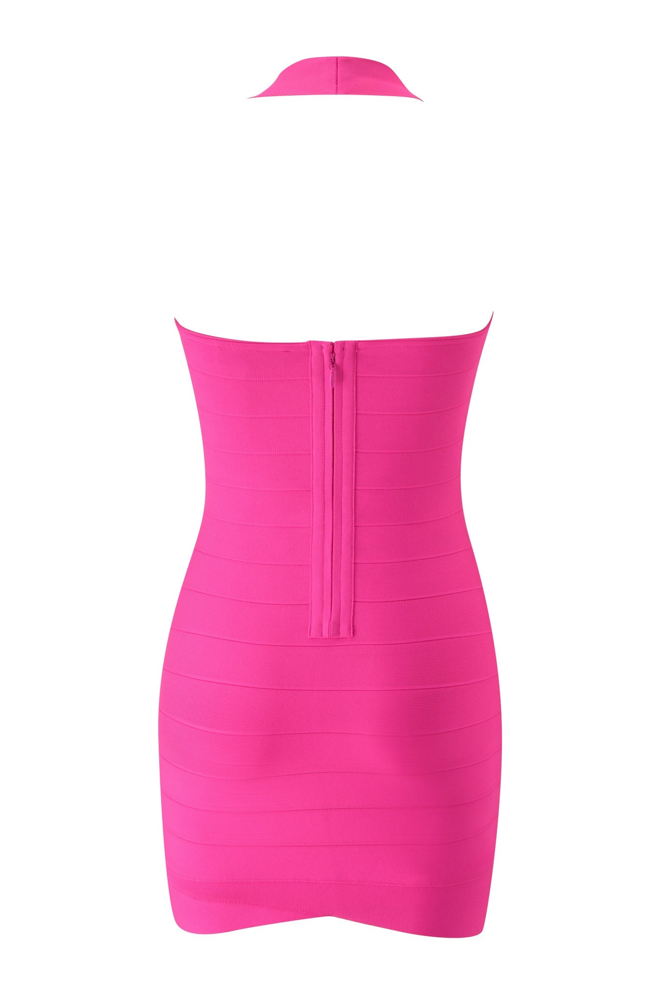 ROSELLA BANDAGE MINI DRESS - NEON PINK