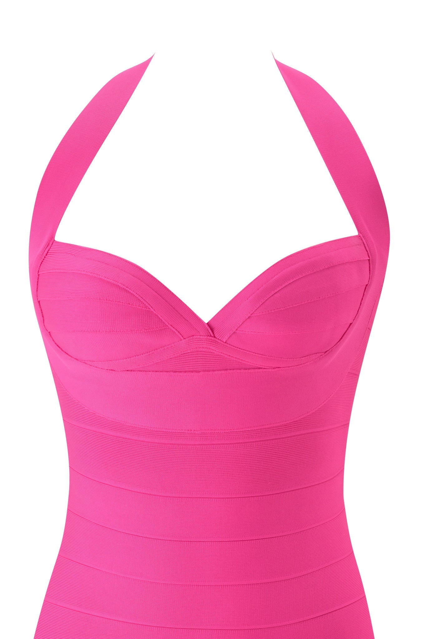 ROSELLA BANDAGE MINI DRESS - NEON PINK