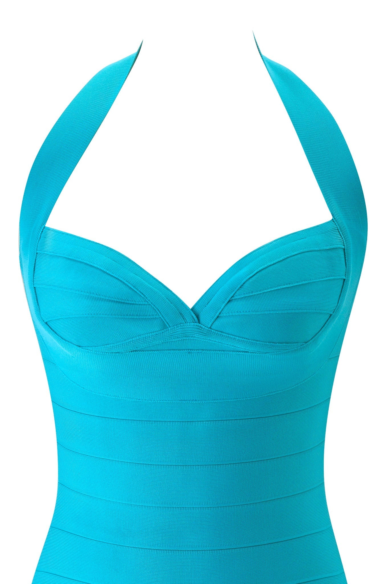 ROSELLA BANDAGE MINI DRESS - NEON TEAL