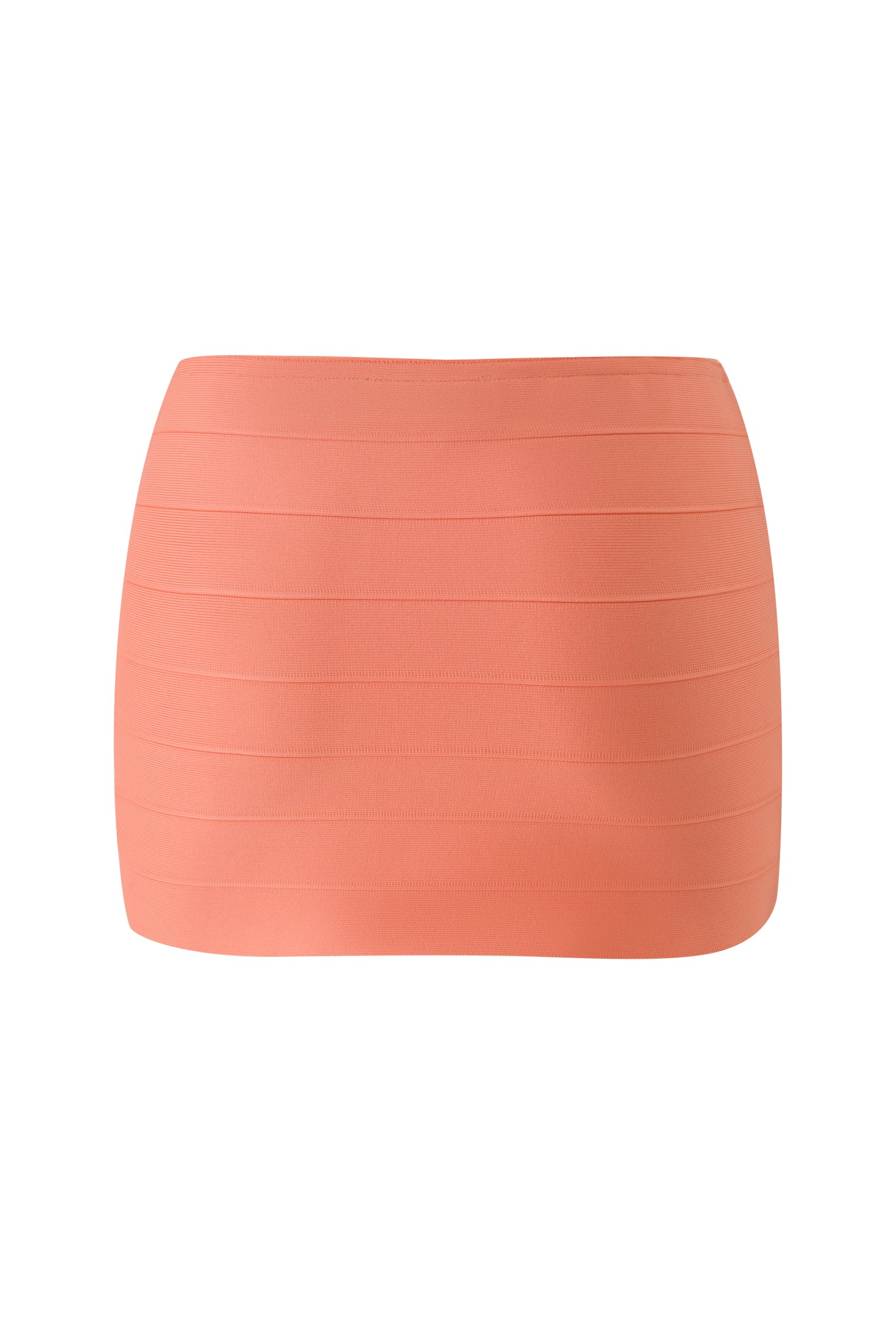 AIDEN BANDAGE MINI SKIRT - NEON PEACH