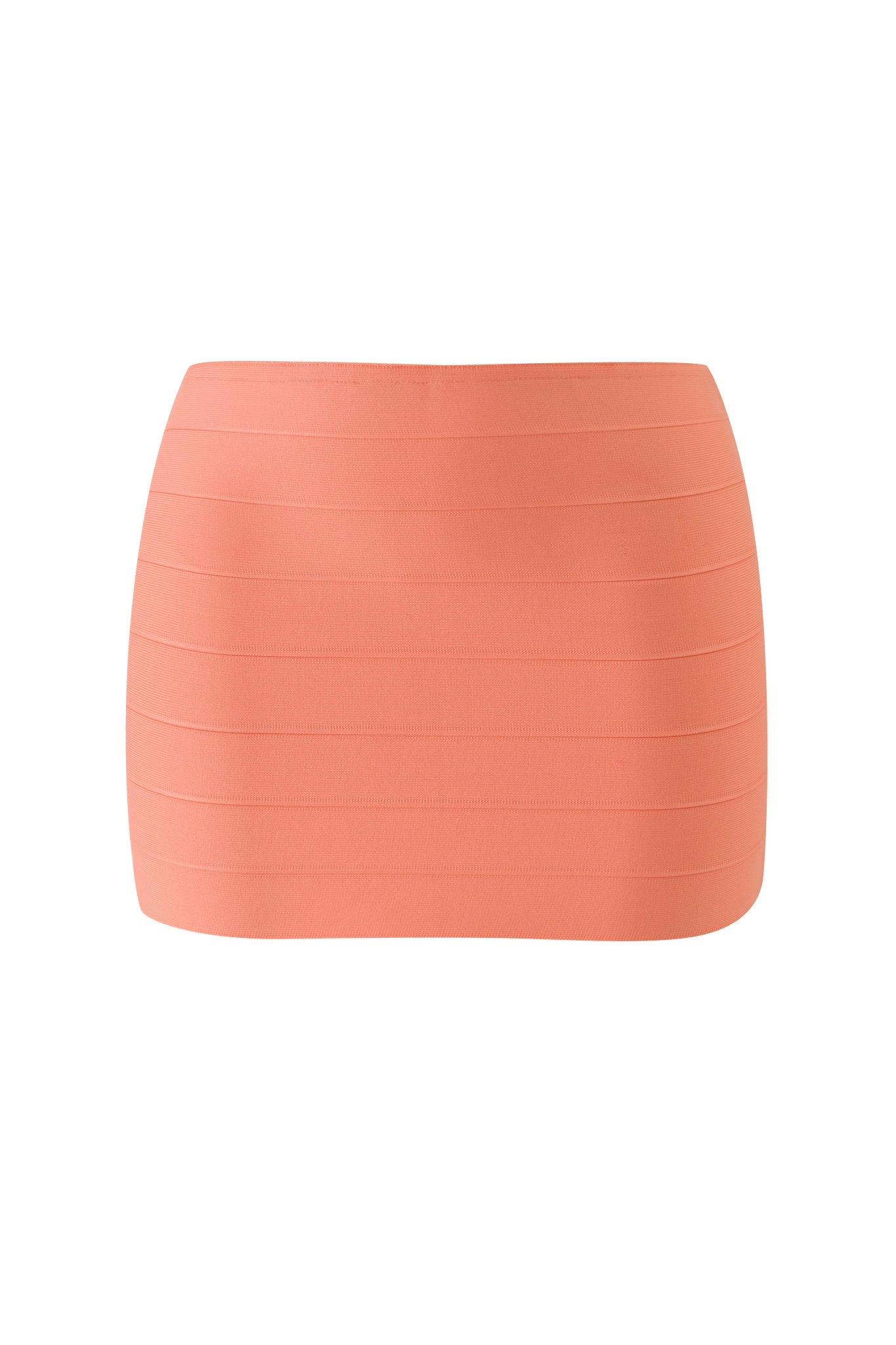 AIDEN BANDAGE MINI SKIRT - NEON PEACH