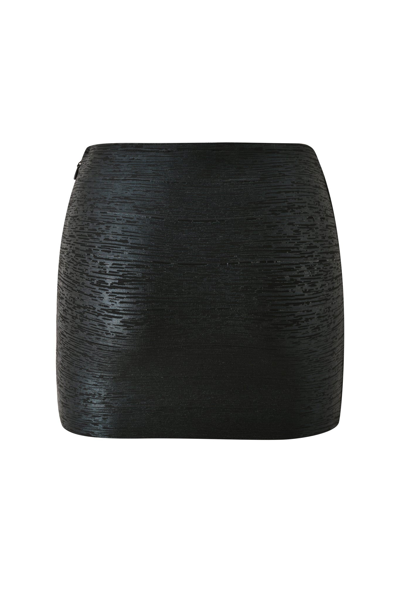 AIDEN PLATINUM BANDAGE MINI SKIRT - BLACK