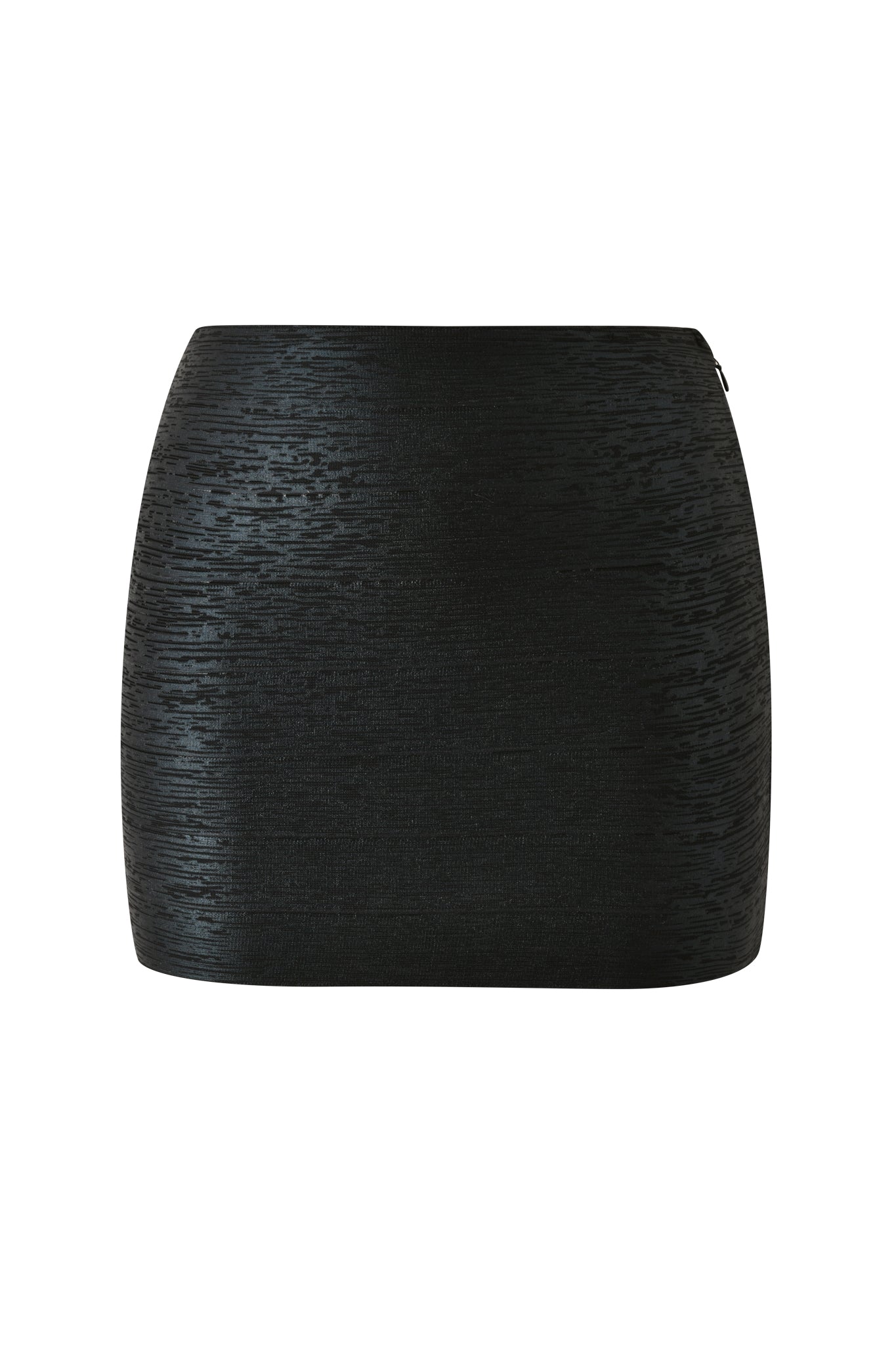 AIDEN PLATINUM BANDAGE MINI SKIRT - BLACK