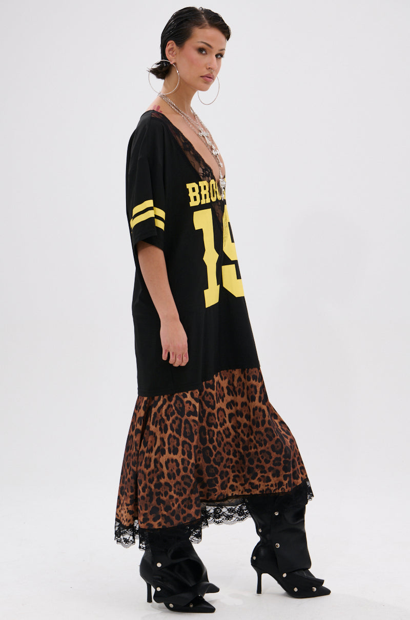 CITY GIRL LAYERED JERSEY MAXI DRESS