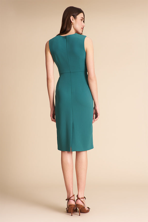 Luz Signature Dress - Everyday Crepe with Topstitch :: Teal