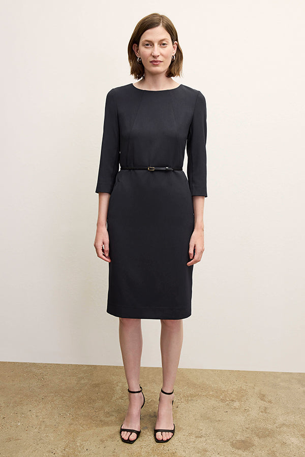 Etsuko Dress - Recycled WonderTex :: Black
