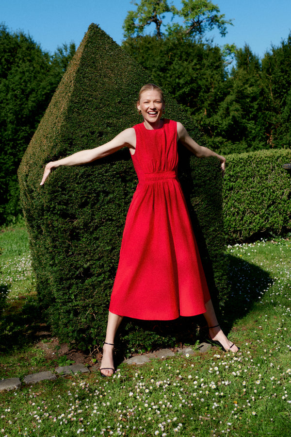Vita Soirée Dress - Voile :: Ribbon Red