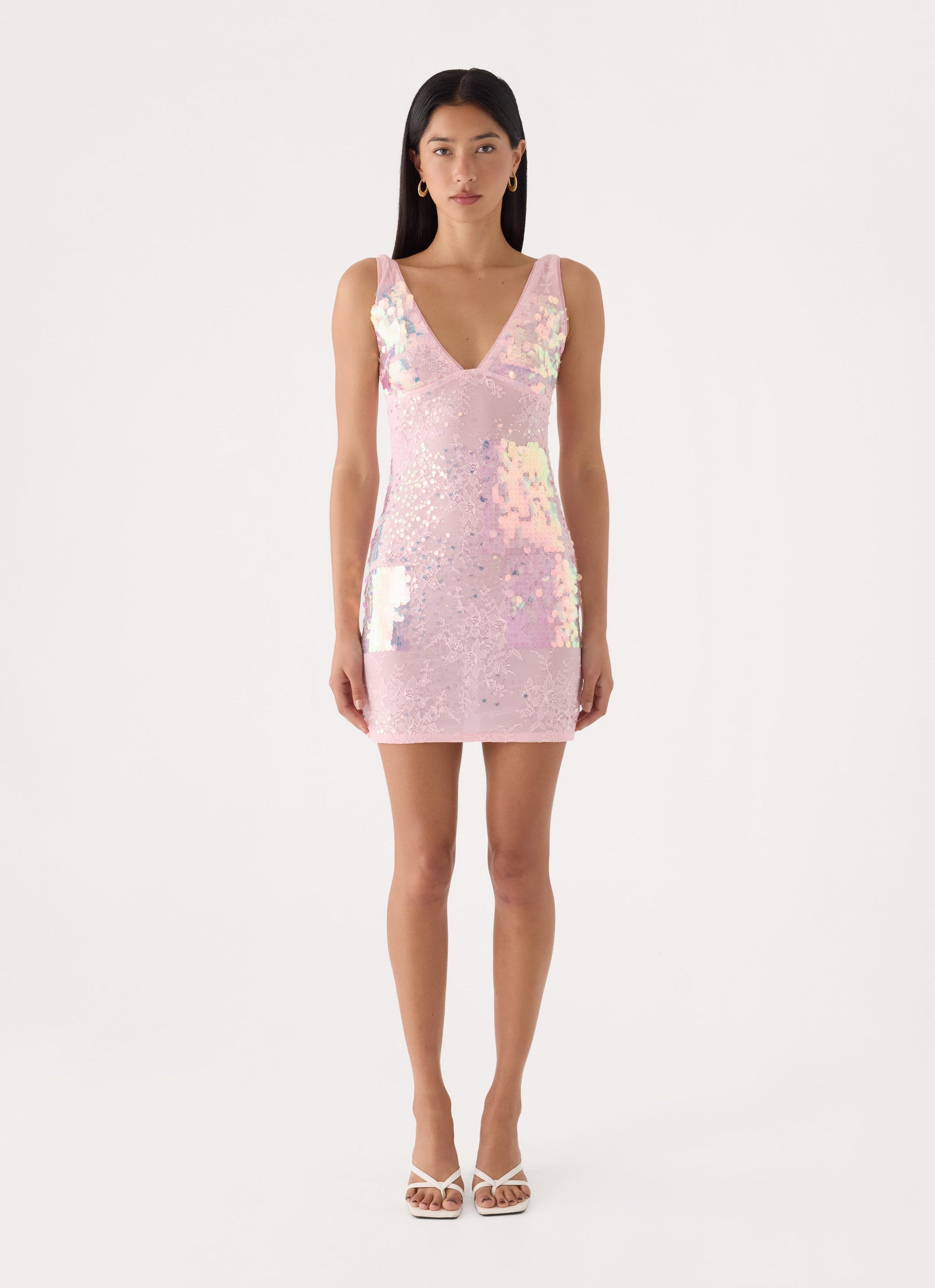 Maral Sequin Mini Dress - Pink