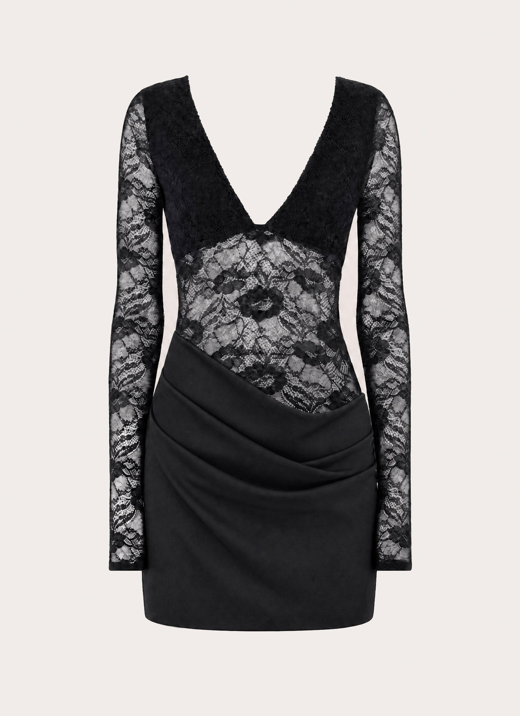 Michayla Lace Mini Dress - Black