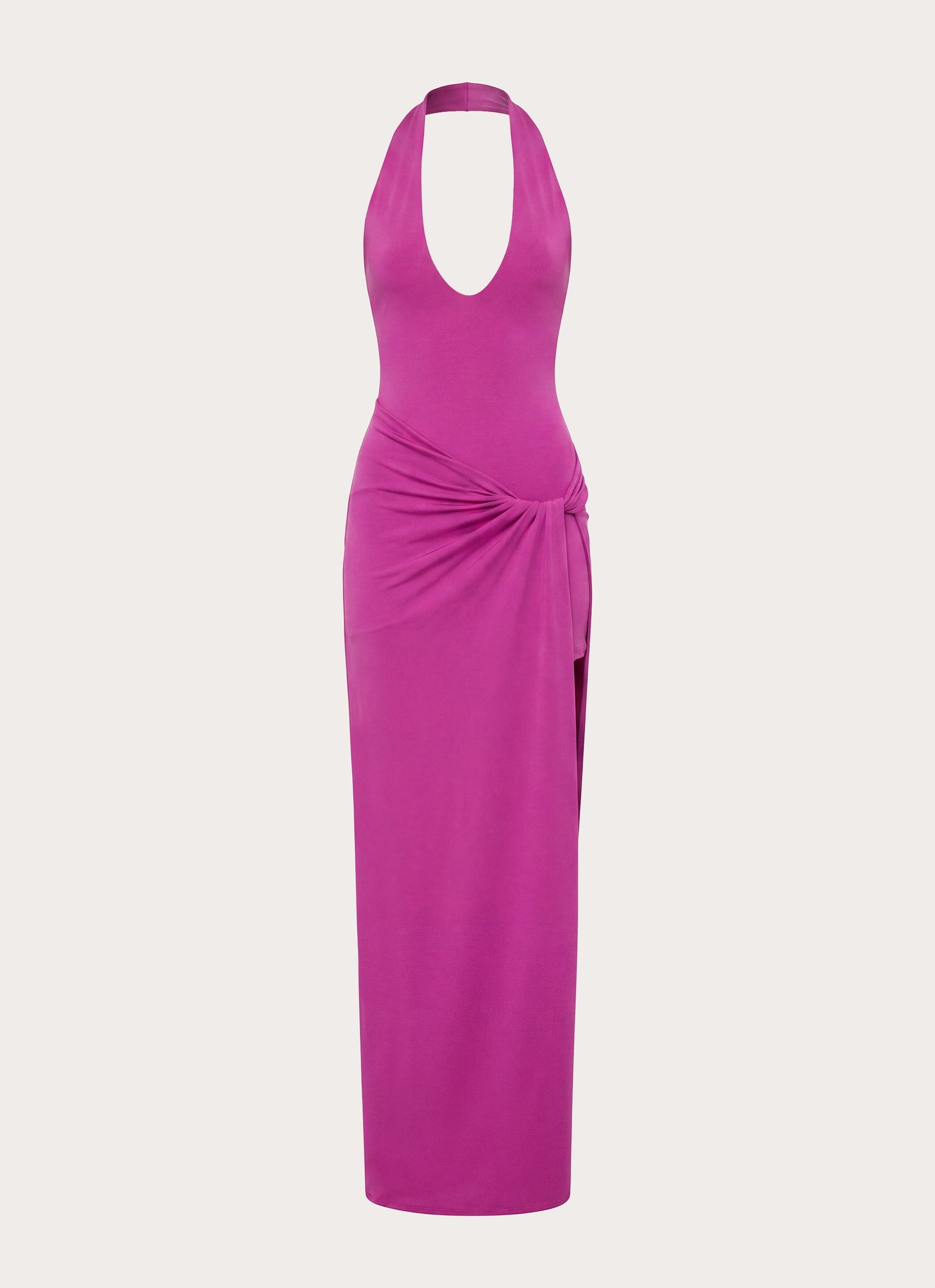 Mokono Halter Wrap Maxi Dress - Mulberry Pink