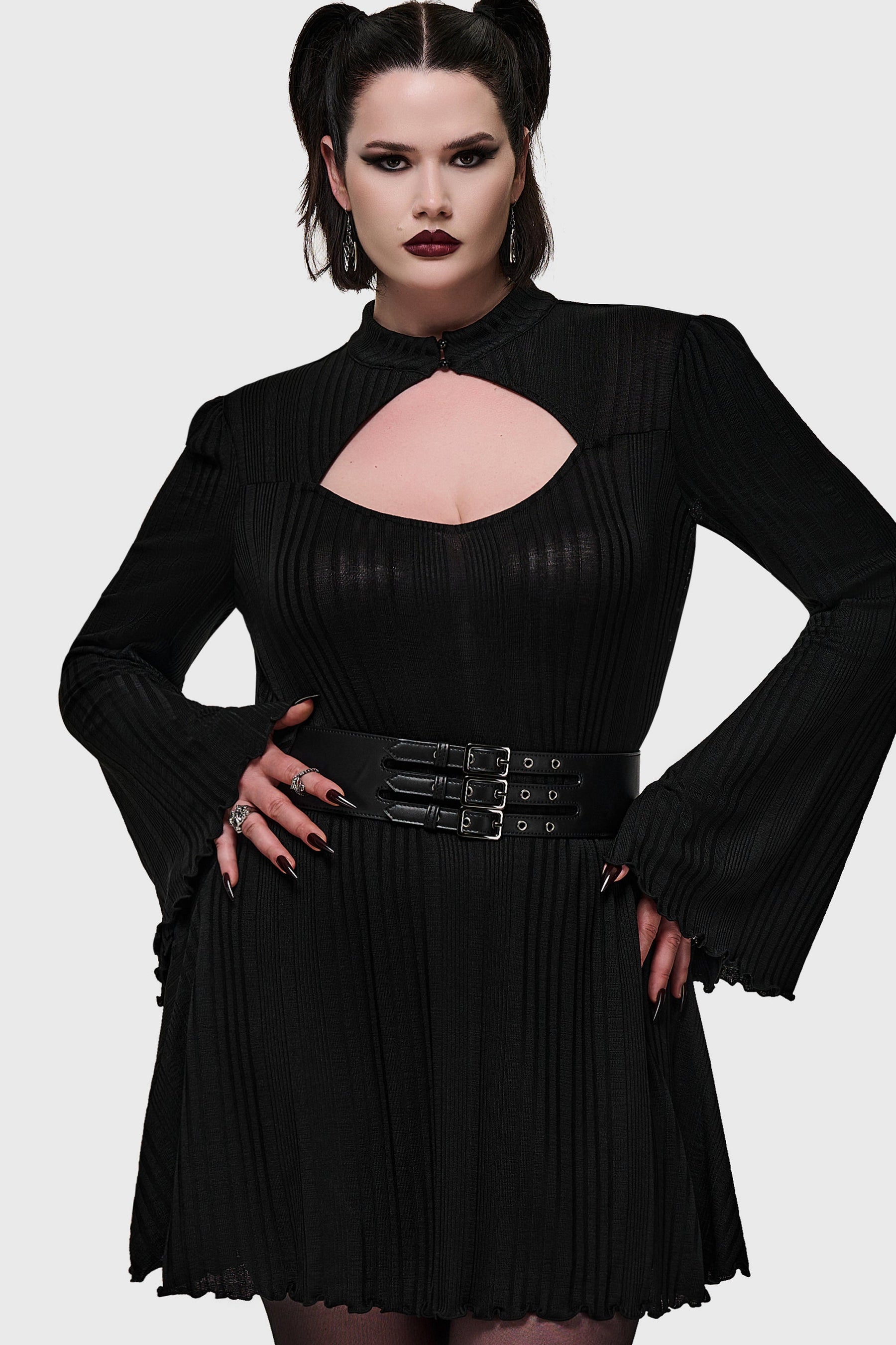 Noir Cut Out Mini Dress