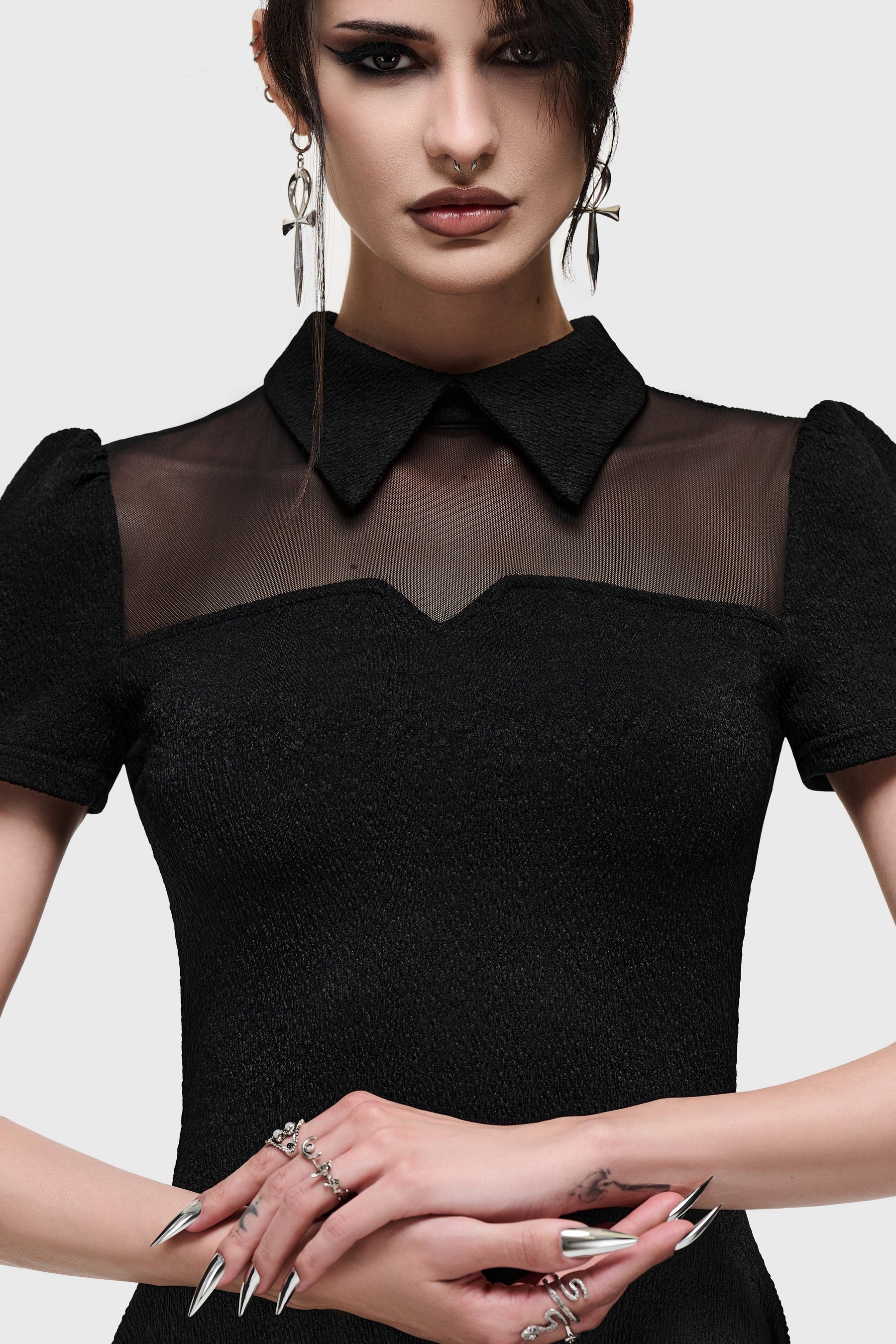 Obsidienne Hanky Hem Mini Dress