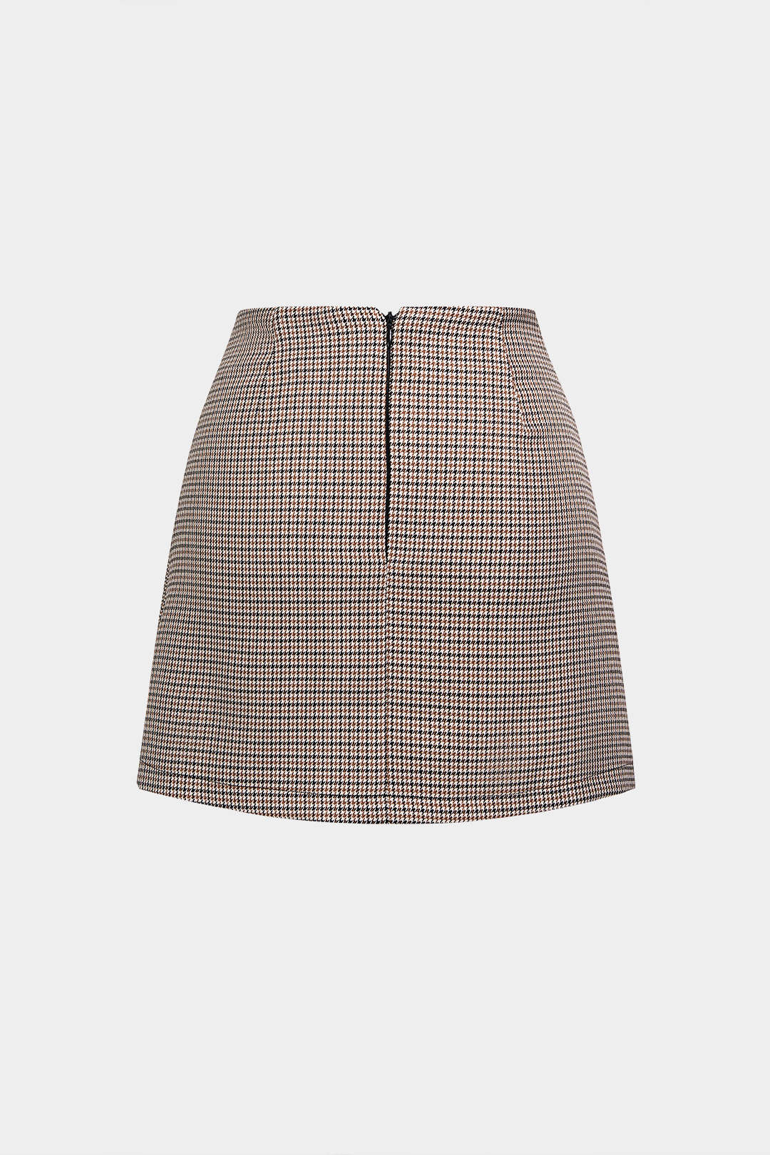 Plaid Print Asymmetrical Pleated Mini Skirt