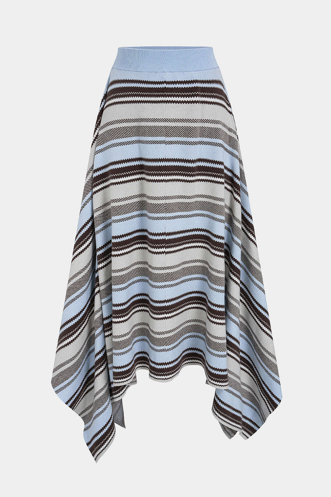 Knit Asymmetrical Hem Skirt