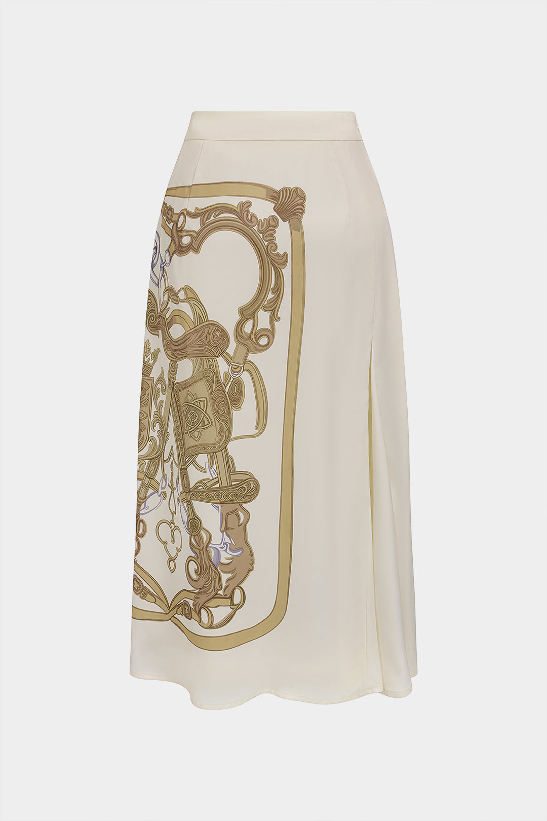 Abstract Print Asymmetrical Skirt