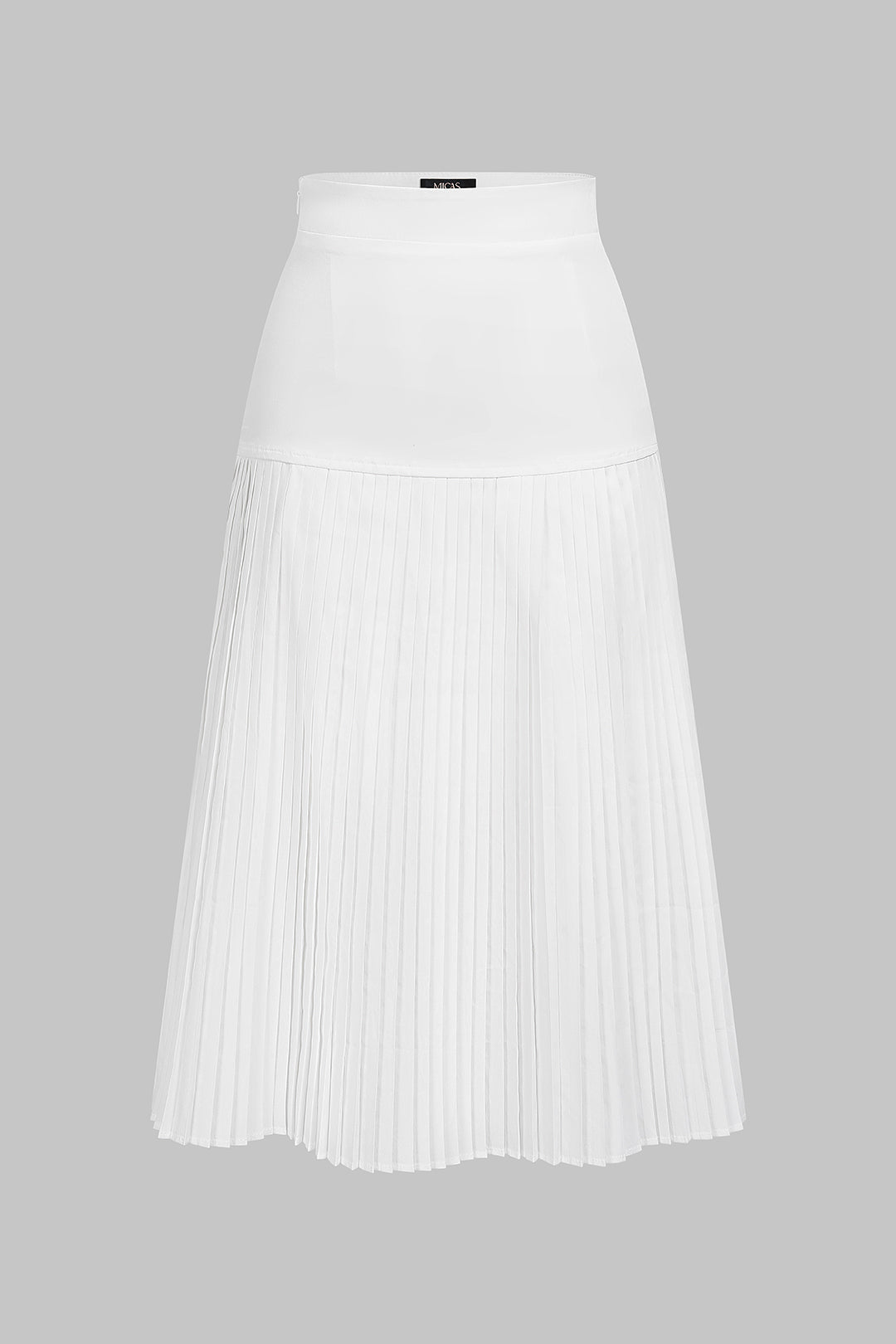 Solid Pleated Skirt