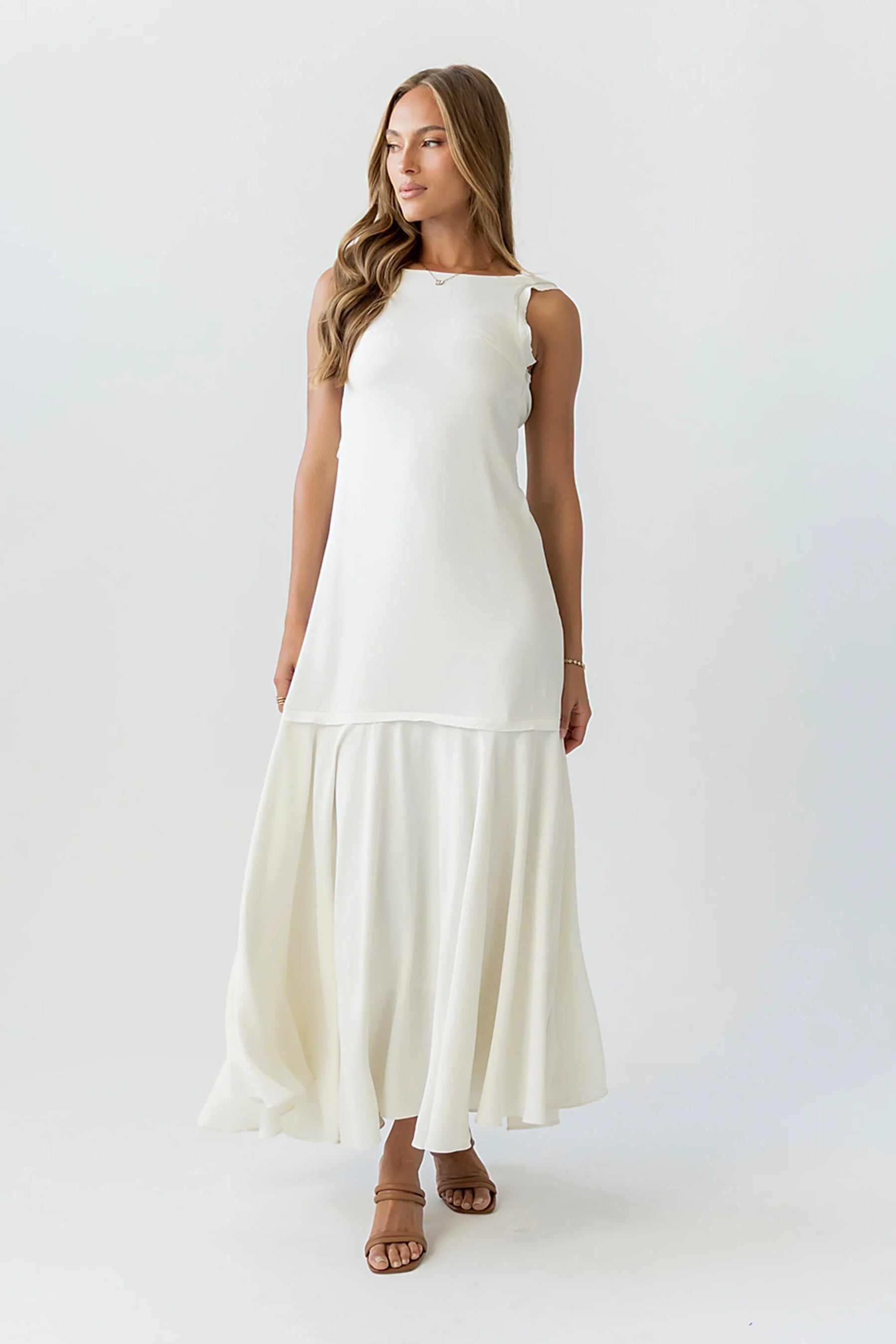 Marlon Maxi Dress in Ivory