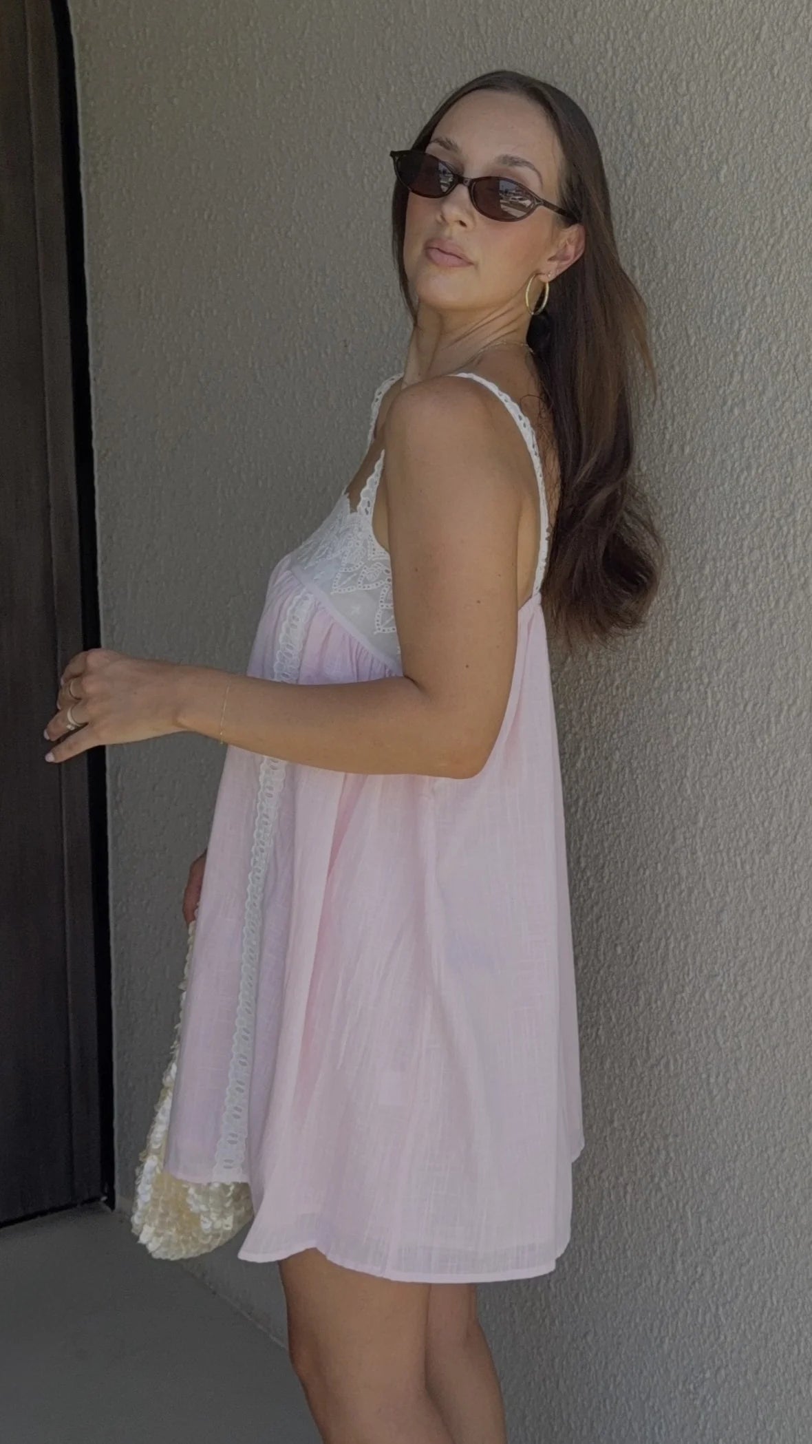 Lacey Mini Dress - Pink