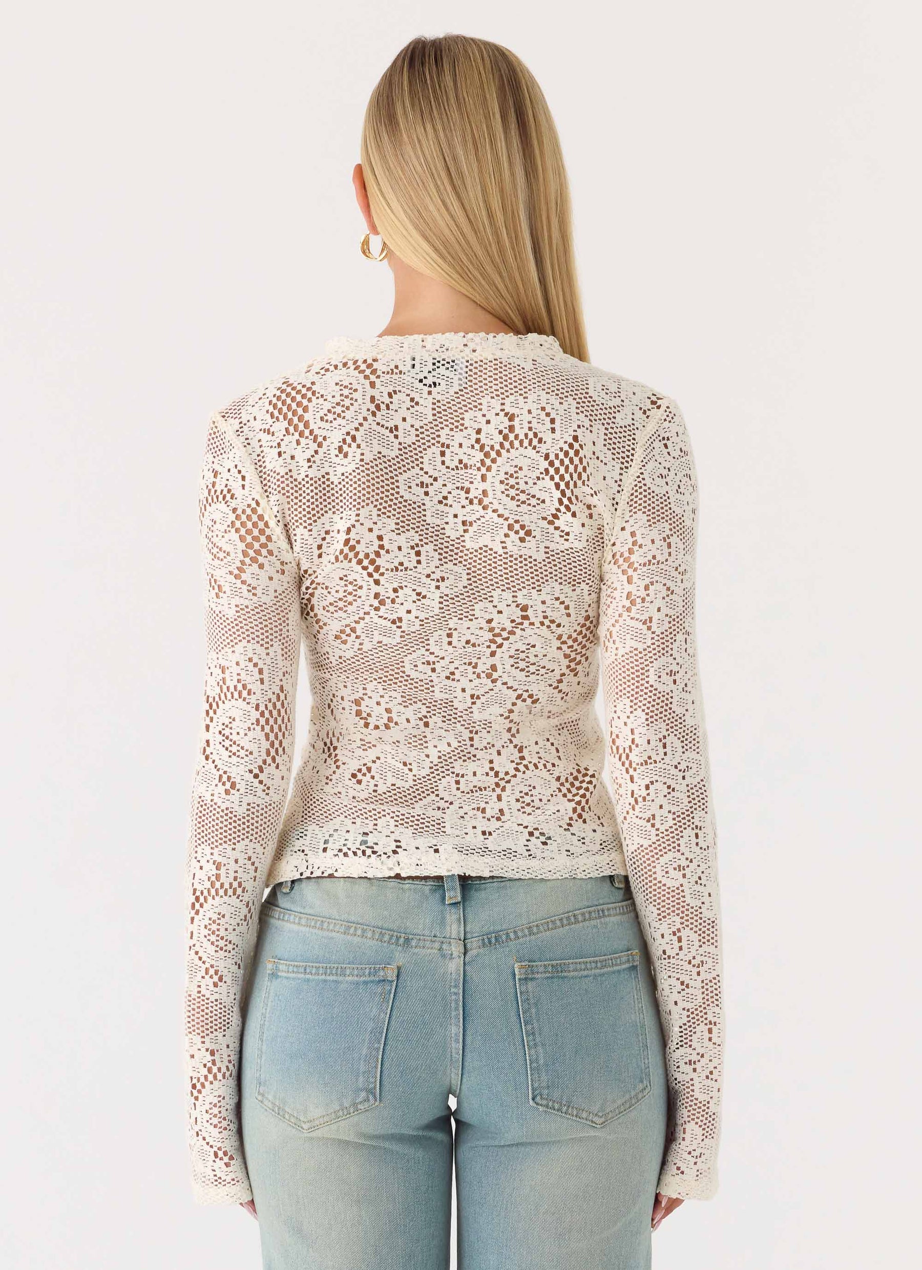 Orellia Long Sleeve Top - Ivory