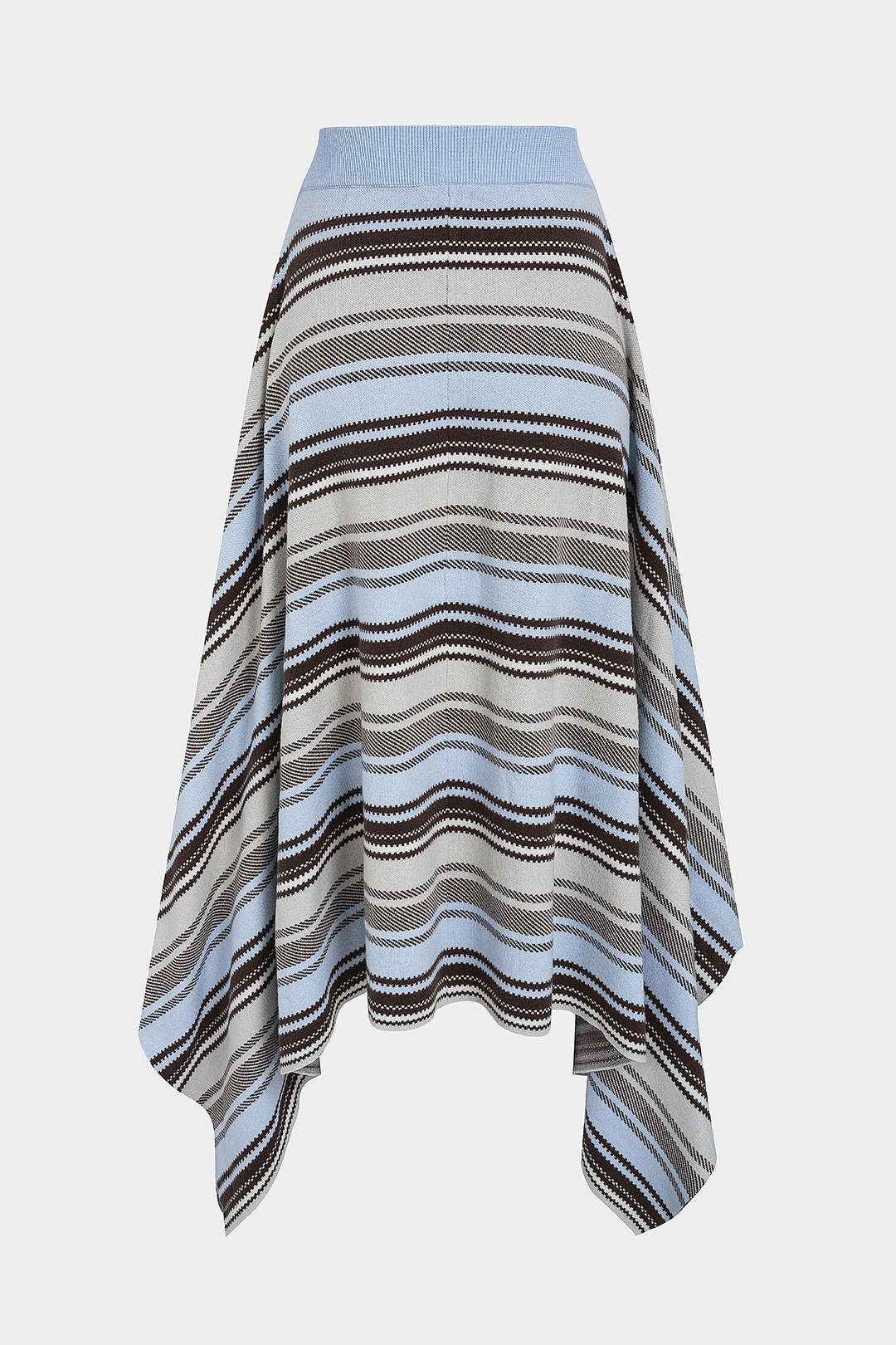 Knit Asymmetrical Hem Skirt